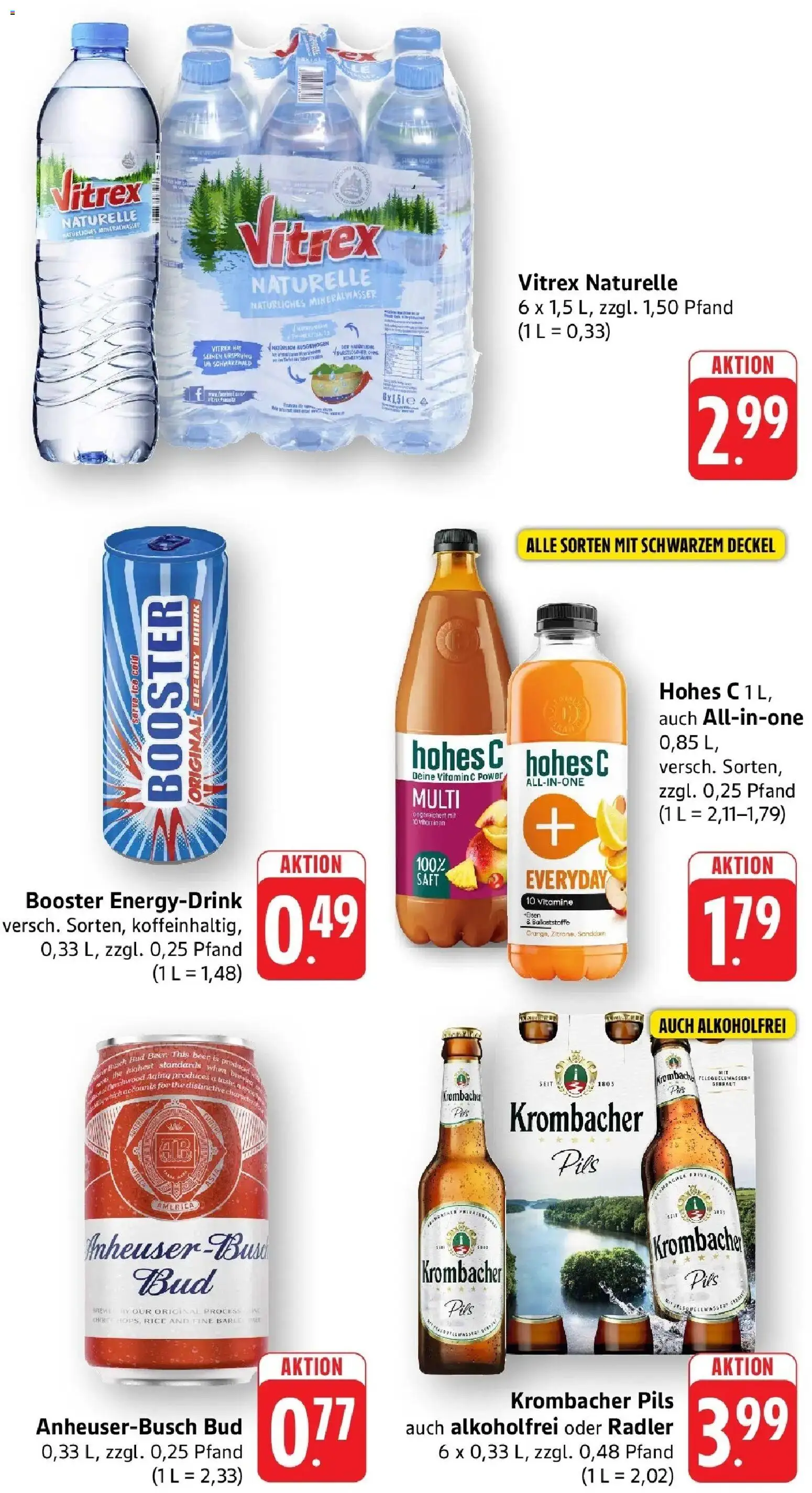 Vorschau von dem Prospekt des Geschäftes nah & gut, gültig ab dem 26.10.2026 - Mineralwasser, Krombacher, Sanddorn, Energy, Radler, Saft, Hohes c, Pils
