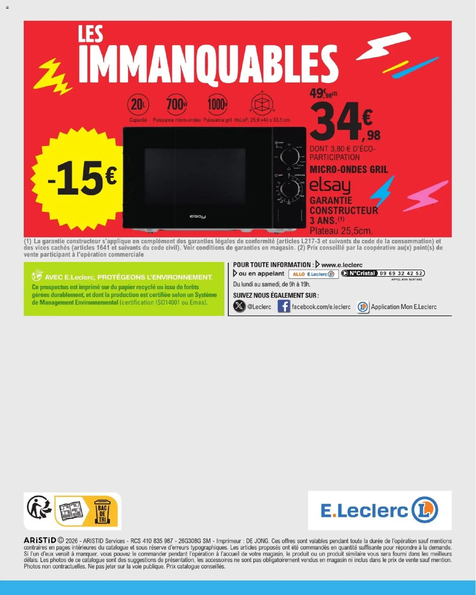 Prévisualisation de E.Leclerc catalogue du magasin E.Leclerc formulaire valide 08/09/2026 - Plateau, Gril