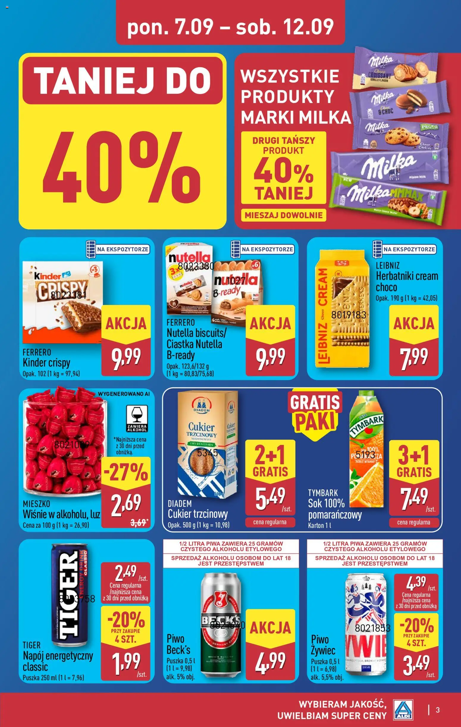 Pogląd gazetki "Aldi gazetka - Festiwal marek" ze sklepu Aldi ważnej od 07.09.2026