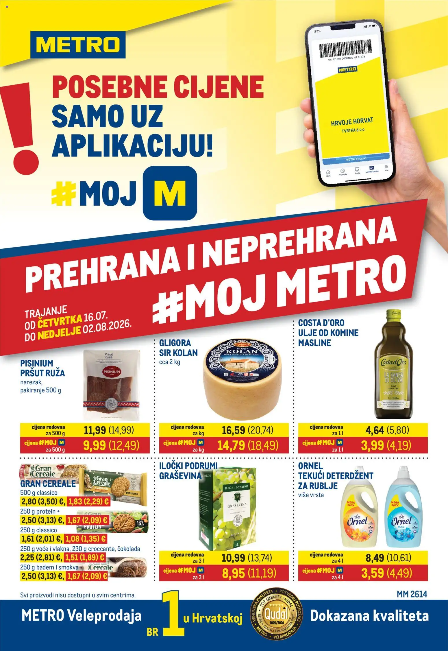 Pregled letka Metro Katalog trgovine Metro vrijedi od 16.07.2026