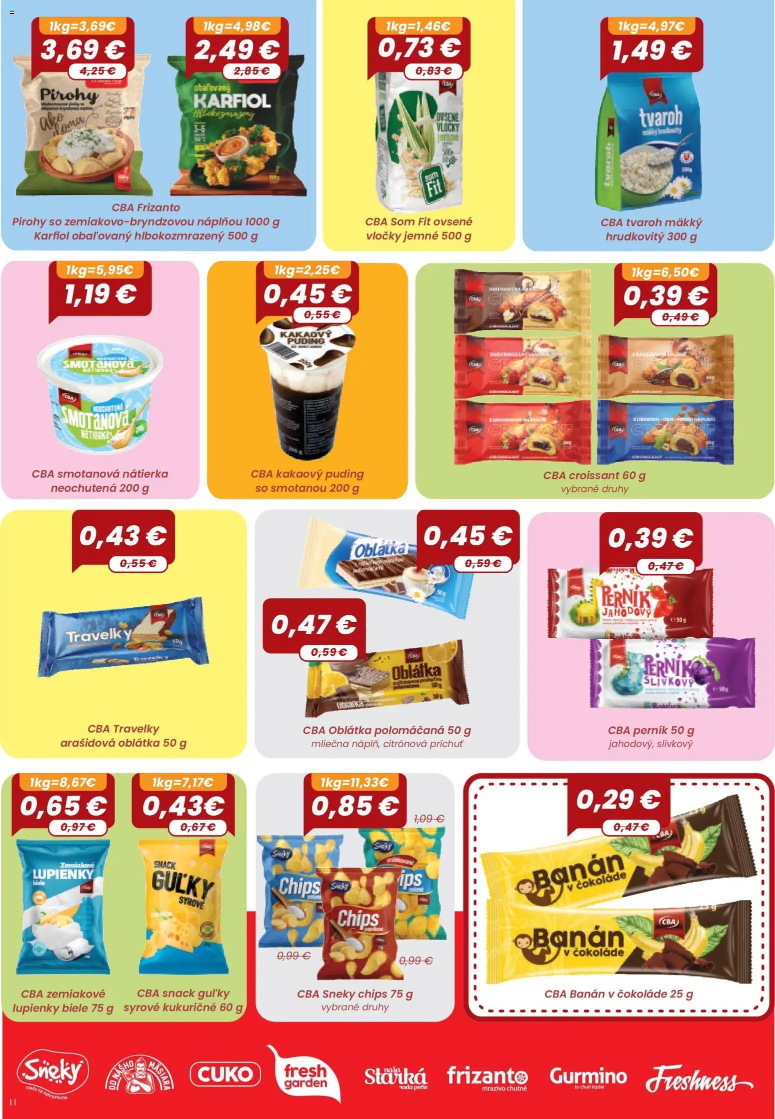 Náhľad Nitrazdroj letáku platného od 03.09.2026 - Pirohy, Tvaroh, Croissant, Karfiol, Puding, Vločky, Nátierka