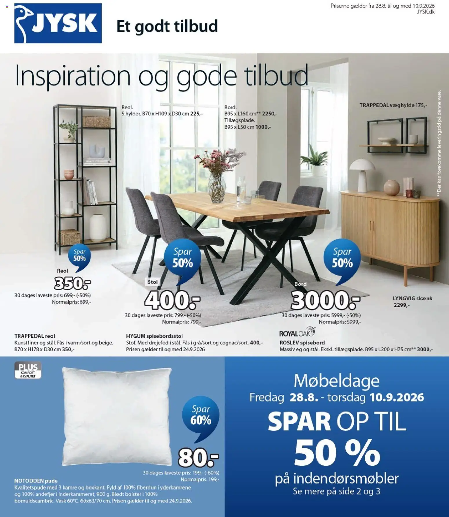 Eksempel på tilbudsavis JYSK - Tilbudsavis fra butik JYSK gyldig fra 28/08/2026