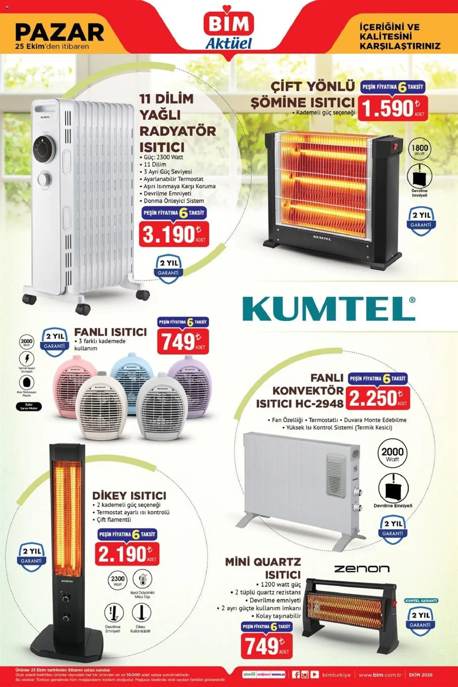 BİM BİM - Katalog Pazar 25.10.2026 - Broşürünün önizlemesi - Radyatör, Fan, Kesici