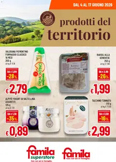 Anteprima dell'opuscolo Famila volantino Prodotti del Territorio dal negozio Famila valido da 04/06/2026