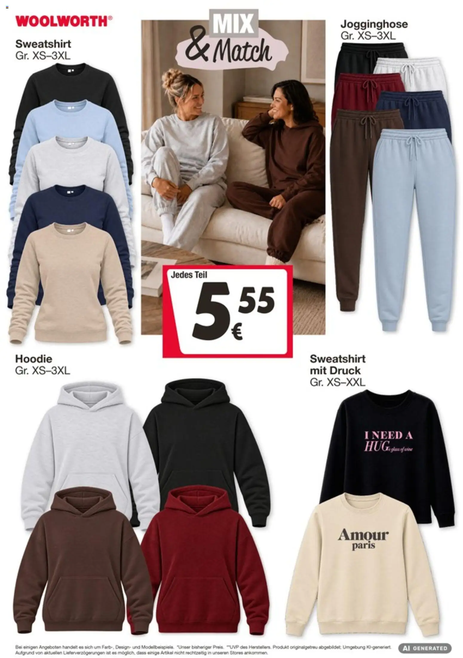Vorschau von dem Prospekt des Geschäftes Woolworth, gültig ab dem 04.09.2026 - Hoodie, Jogginghose, Sweatshirt