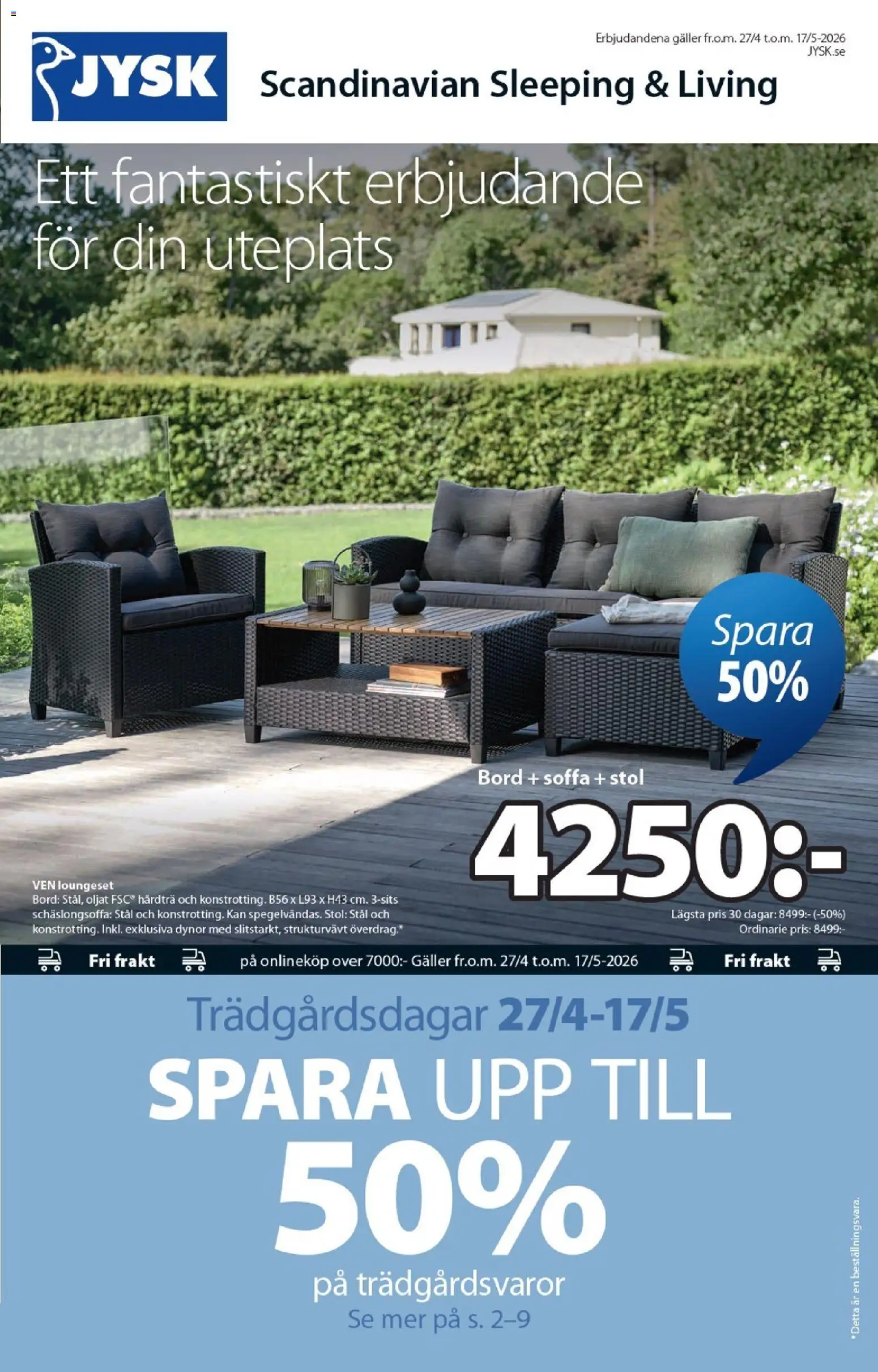 Förhandsgranska reklamblad JYSK erbjudanden från butik JYSK gäller från 27/04/2026
