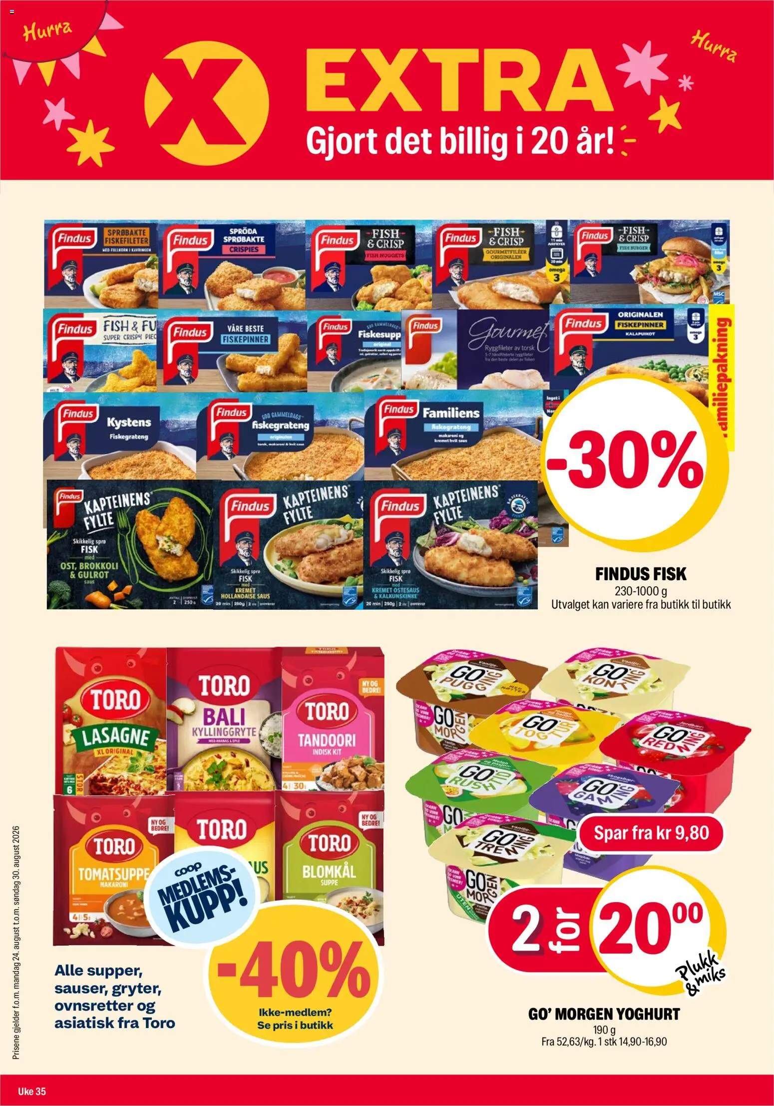Forhåndsvis Coop Extra kundeavis fra butikk Coop Extra gyldig fra 24/08/2026