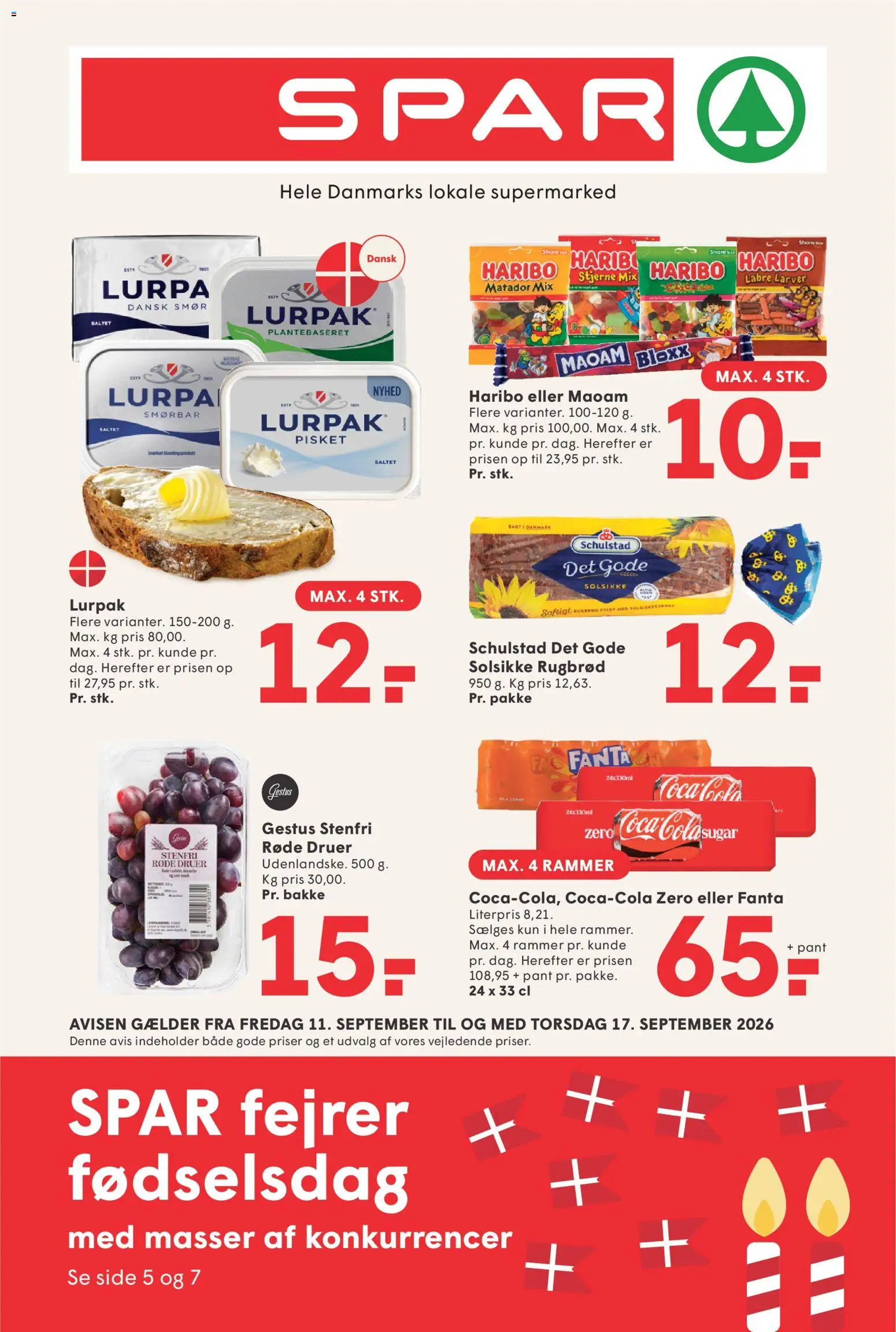 Eksempel på tilbudsavis Spar - Tilbudsavis uge 38 fra butik Spar gyldig fra 11/09/2026