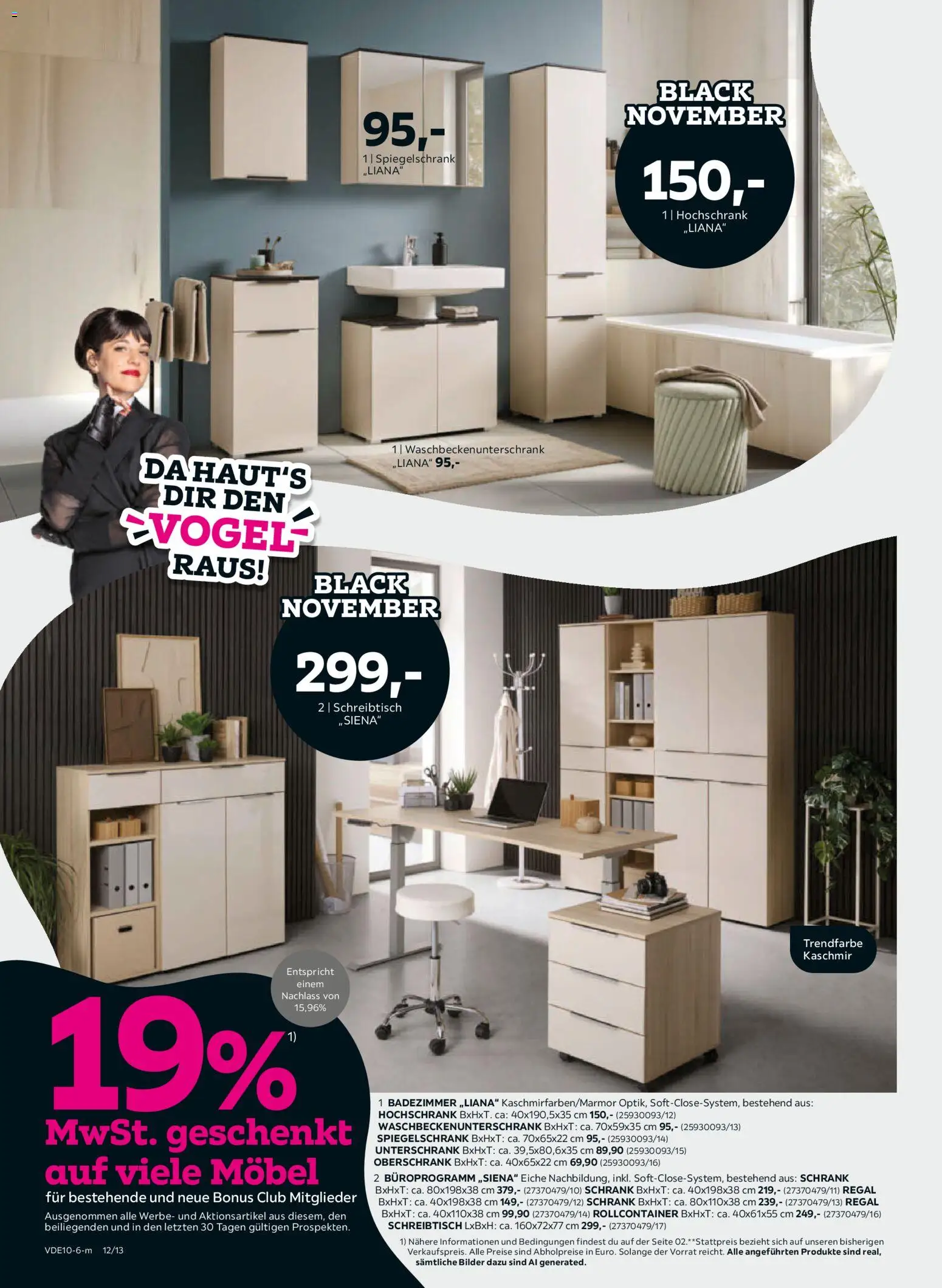 Vorschau von dem Prospekt des Geschäftes Mömax, gültig ab dem 25.10.2026 - Bilder, Regal, Schrank, Spiegelschrank, Rollcontainer, Hochschrank, Unterschrank
