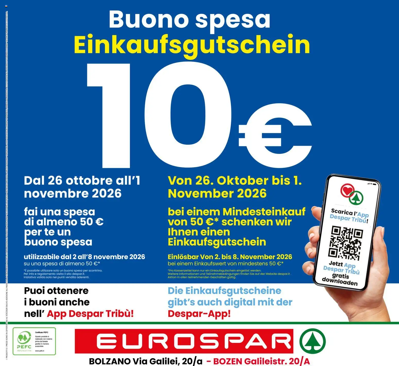 Anteprima dell'opuscolo Eurospar volantino Bolzano dal negozio Eurospar valido da 29/10/2026 - Tè