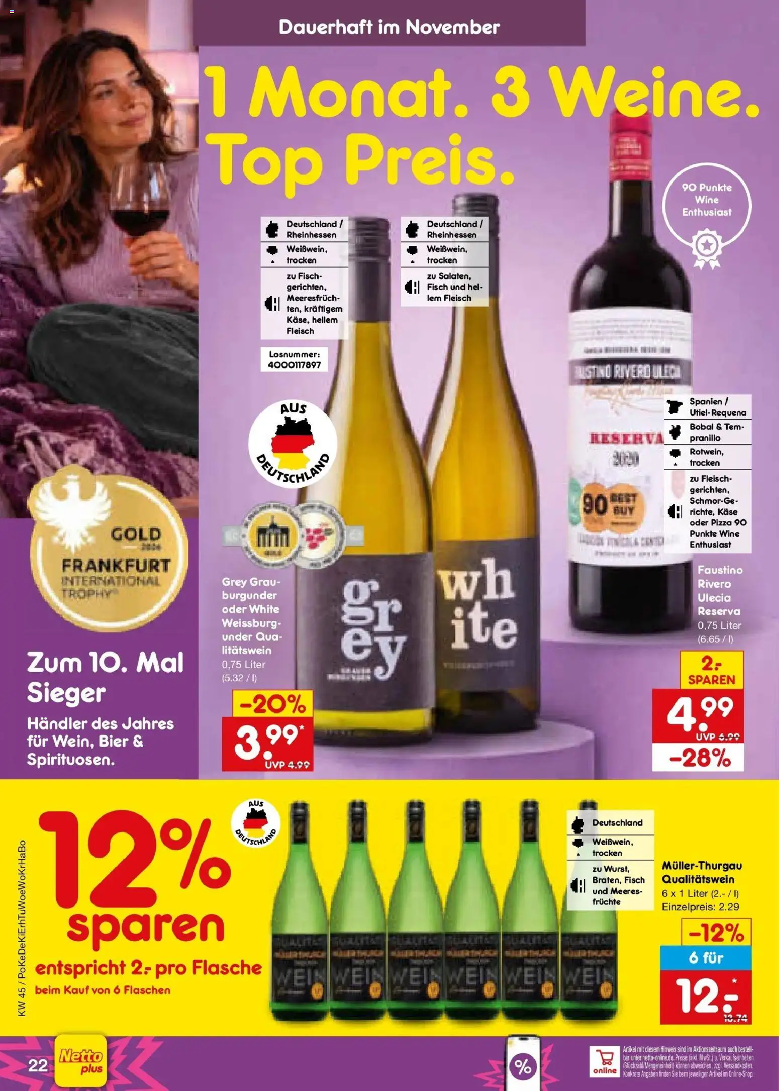 Vorschau von dem Prospekt des Geschäftes Netto Marken-Discount, gültig ab dem 02.11.2026 - Pizza, Käse, Bier, Fisch, Top, Fleisch
