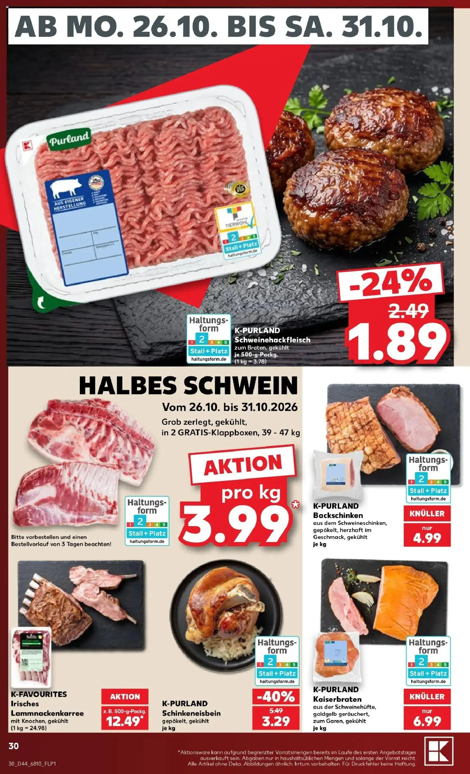 Vorschau von dem Prospekt des Geschäftes Kaufland, gültig ab dem 26.10.2026