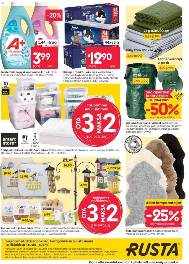 Uusi Rusta tarjouslehti alkaen 28/09