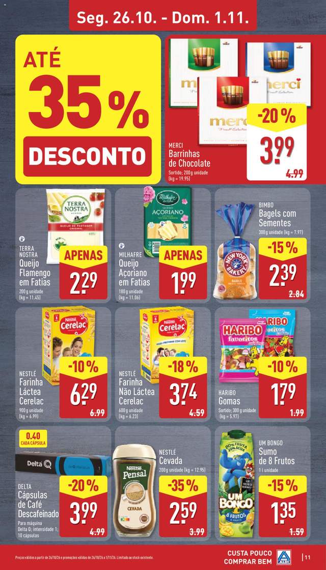 Novo folheto Aldi a partir de 26/10