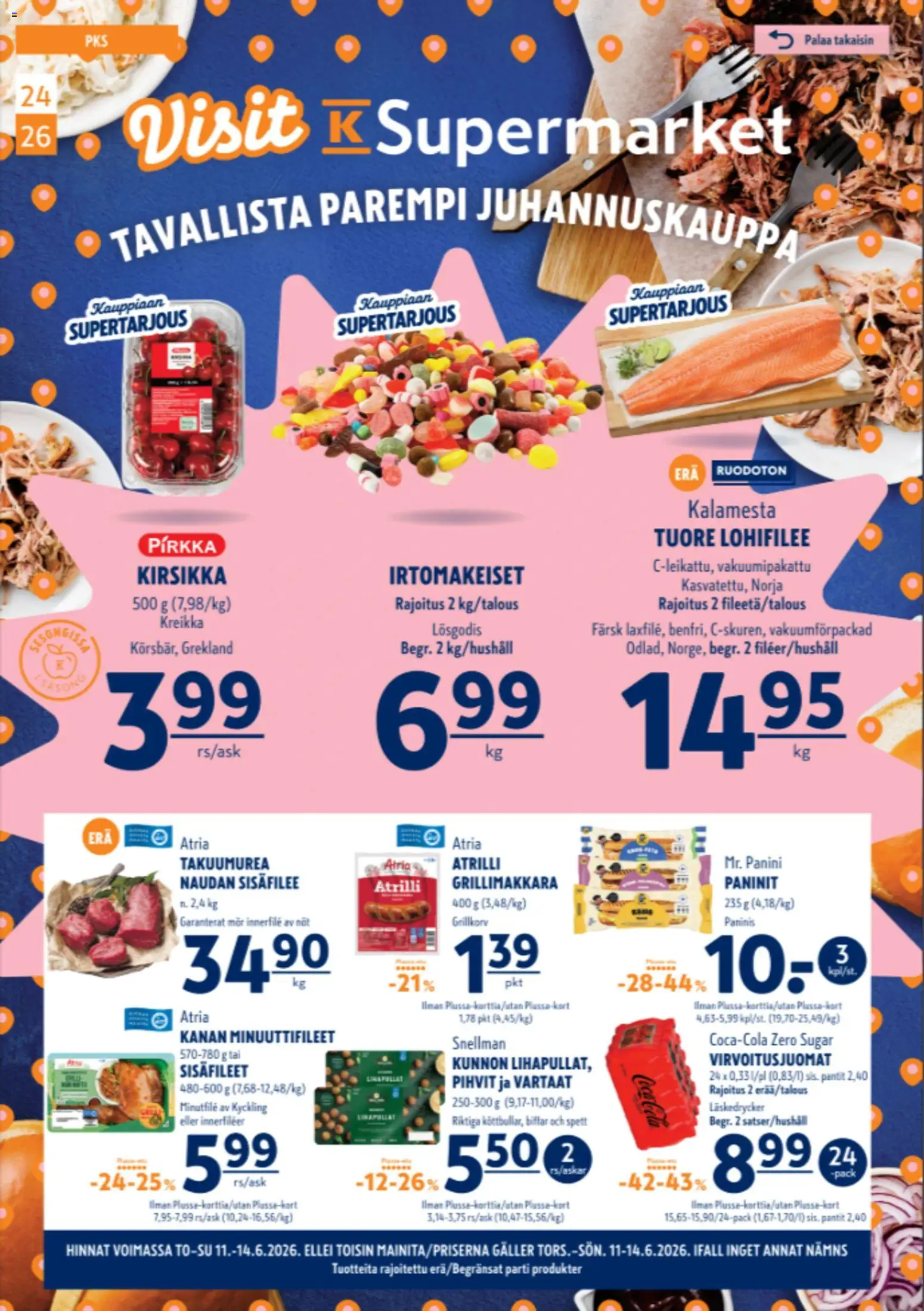 Kaupan K-Supermarket K-Supermarket tarjoukset esikatselu, voimassa 11/06/2026