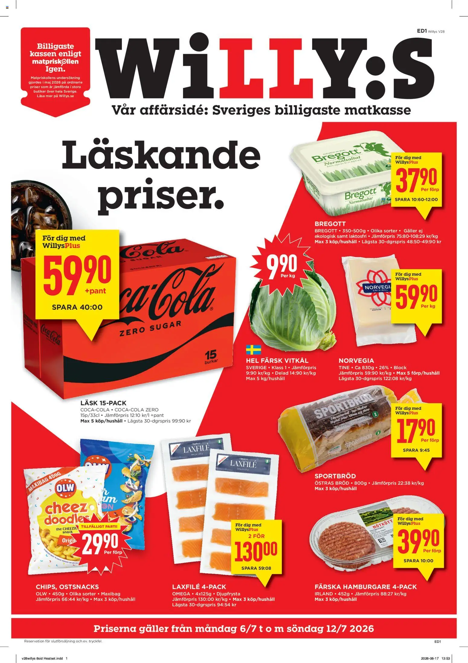 Förhandsgranska reklamblad Willys erbjudanden från butik Willys gäller från 06/07/2026