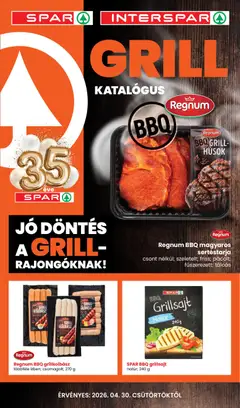 Spar - Spar Grill katalógus megtekintése, amely érvényes 2026.04.30.-től