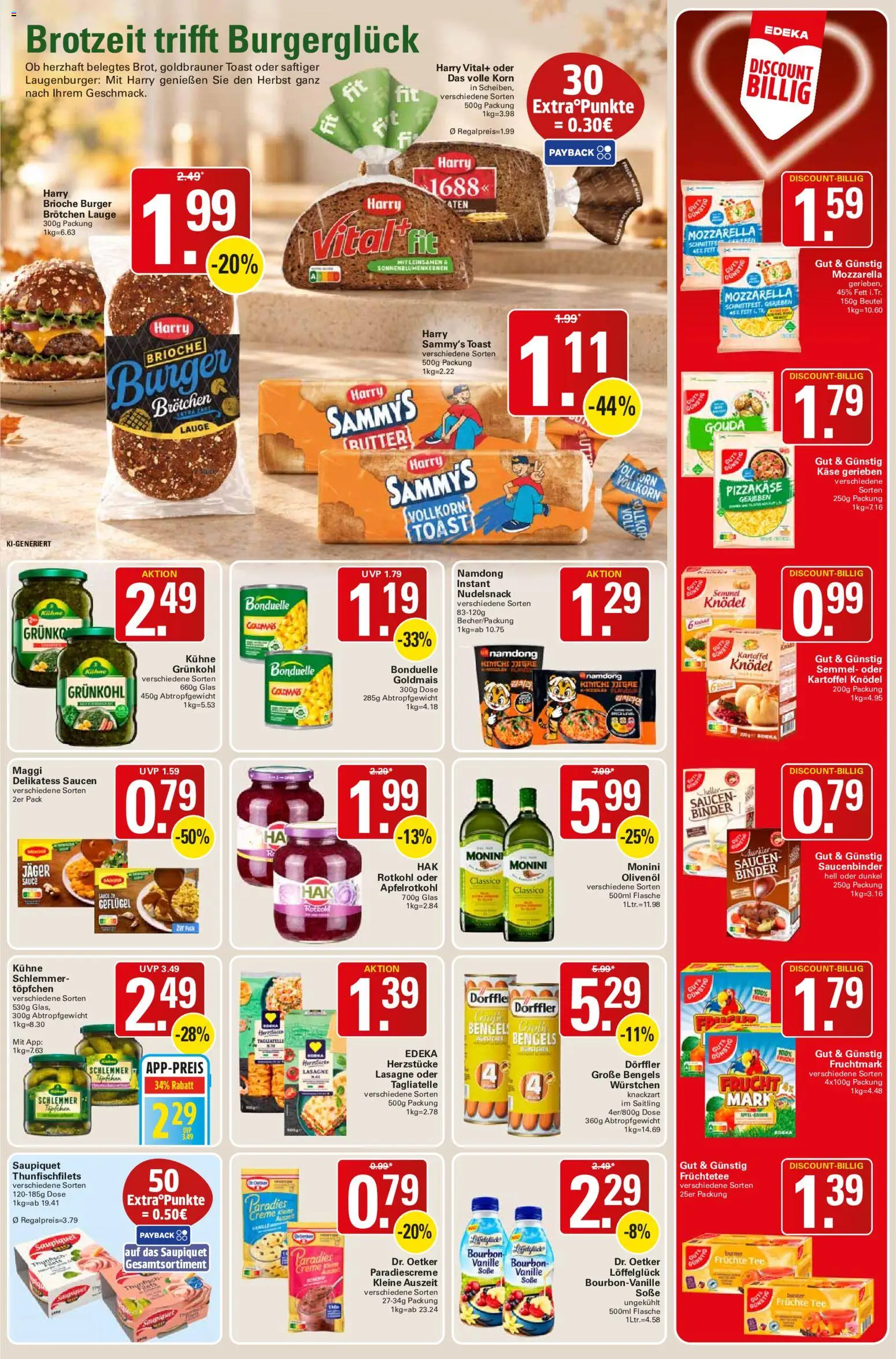 Vorschau von dem Prospekt des Geschäftes WEZ, gültig ab dem 26.10.2026 - Butter, Käse, Rotkohl, Gouda, Vanille, Creme, Soße, Olivenol