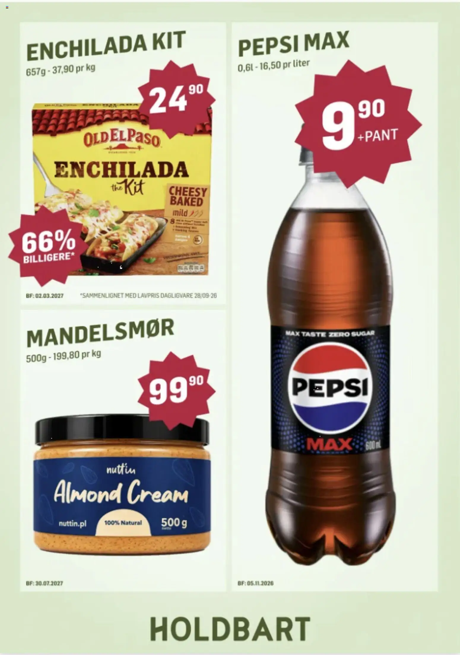 Forhåndsvis Holdbart kundeavis fra butikk Holdbart gyldig fra 07/10/2026 - Pepsi Max, Pepsi