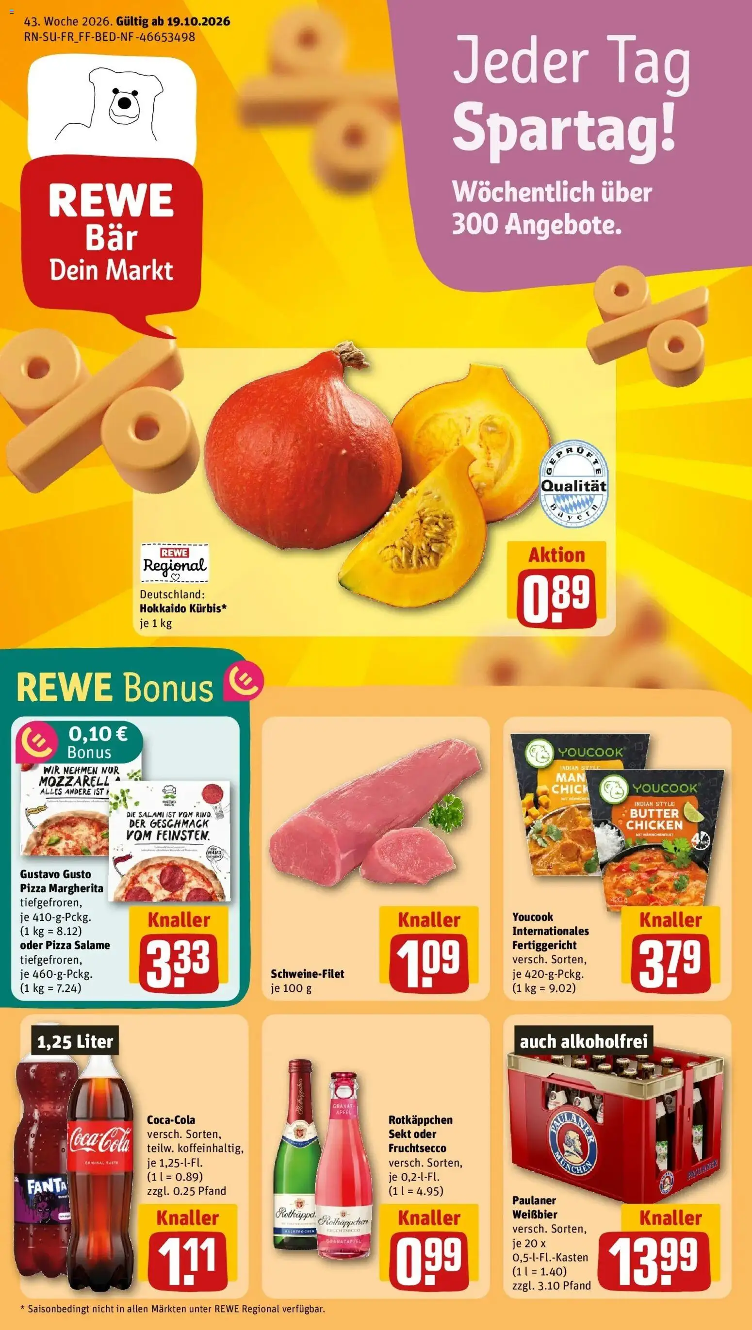 Vorschau von dem Prospekt des Geschäftes Rewe, gültig ab dem 19.10.2026