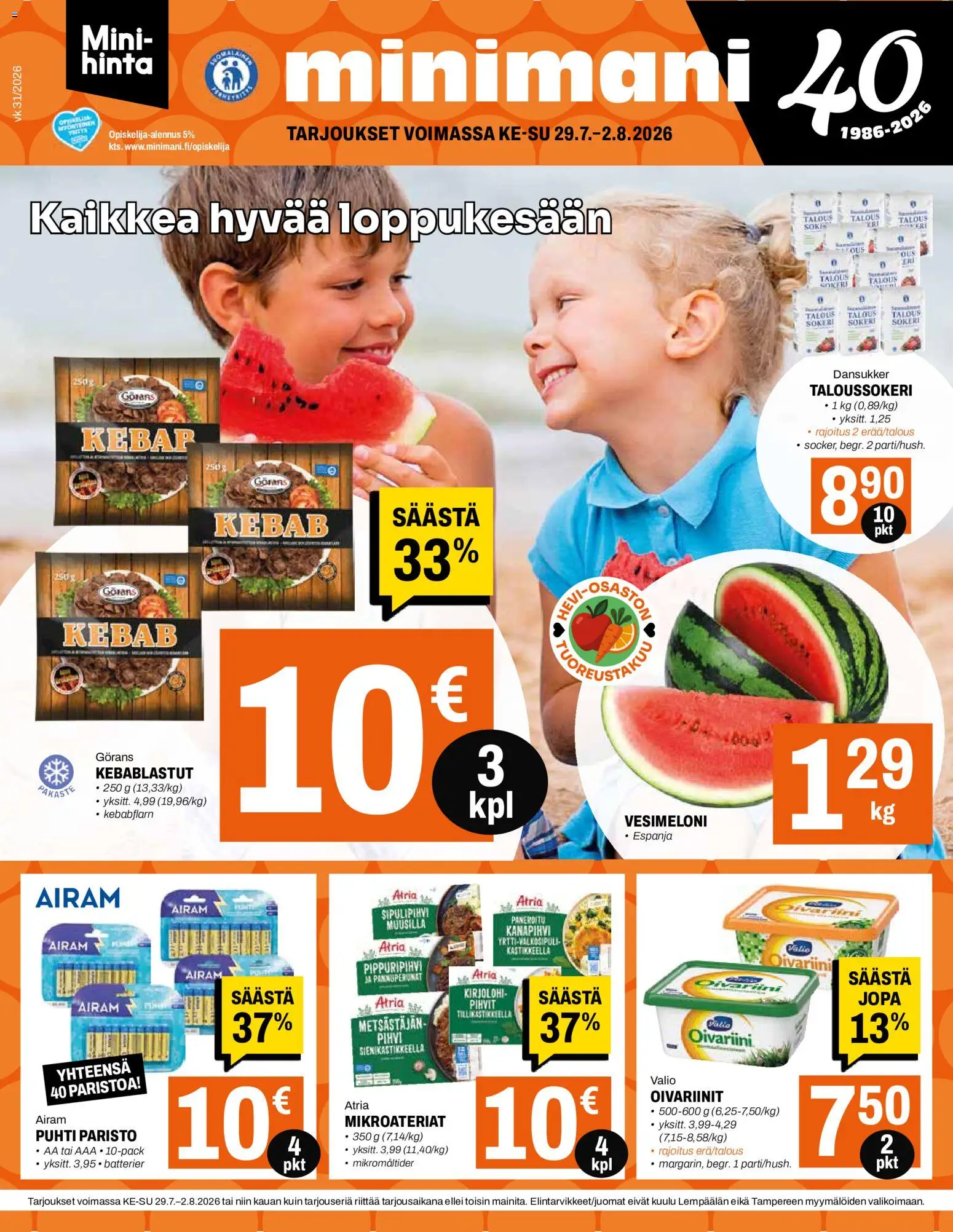 Kaupan Minimani Minimani tarjoukset esikatselu, voimassa 29/07/2026