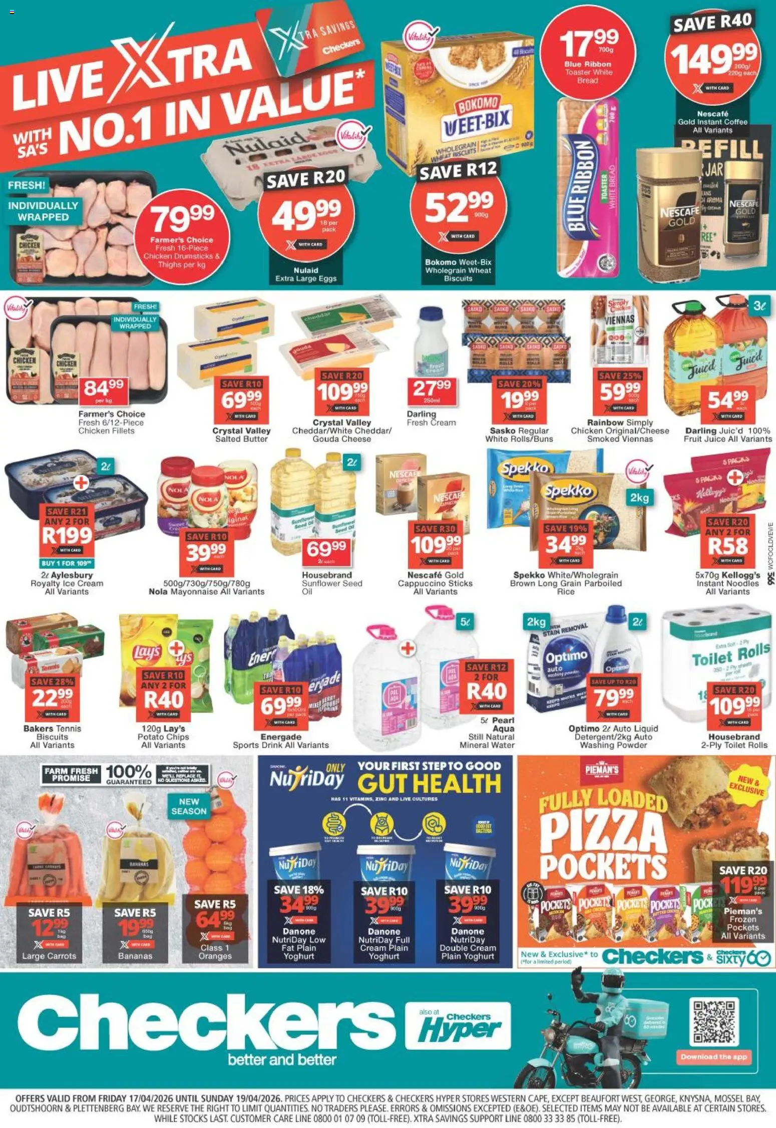 Checkers - Western Cape - Xtra Savings Deals 17/04 - 19/04/2026