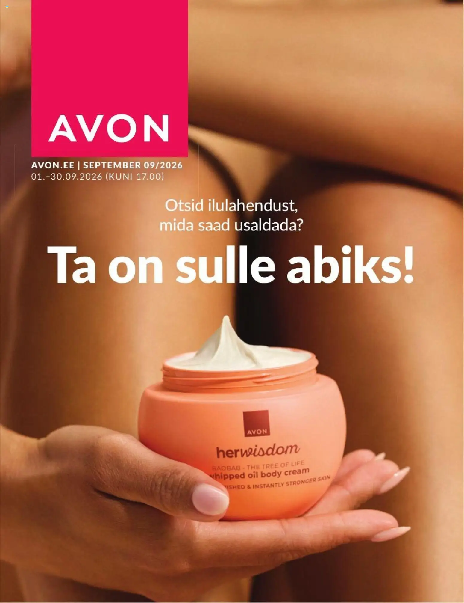 AVON kliendilehe eelvaade alates 01.09.2026