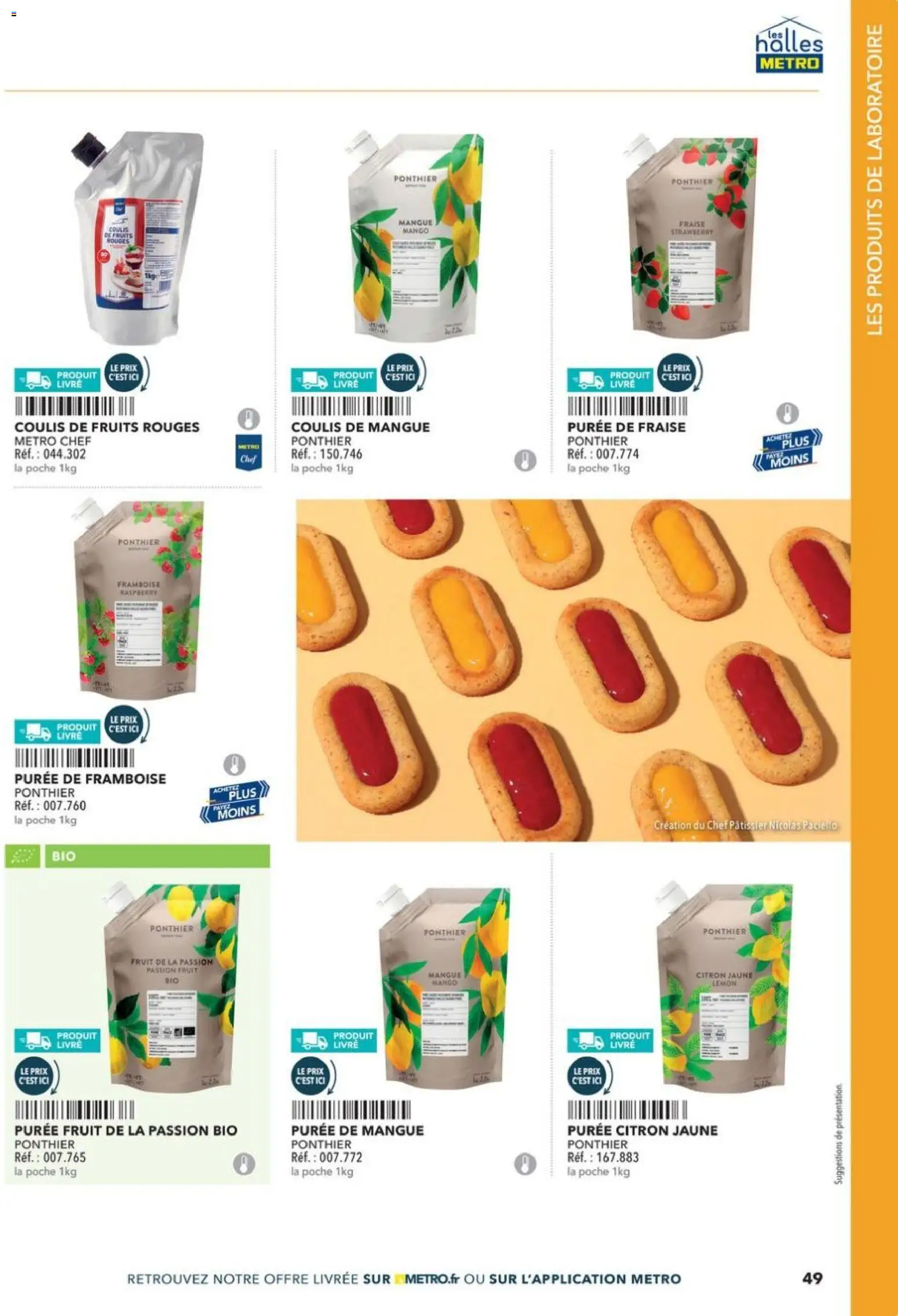 Prévisualisation de Boulangers Pâtissiers du magasin METRO formulaire valide 30/04/2026 - Livre, Fruits, Fraise, Fruit de la passion, Citron, Framboise, Mangue