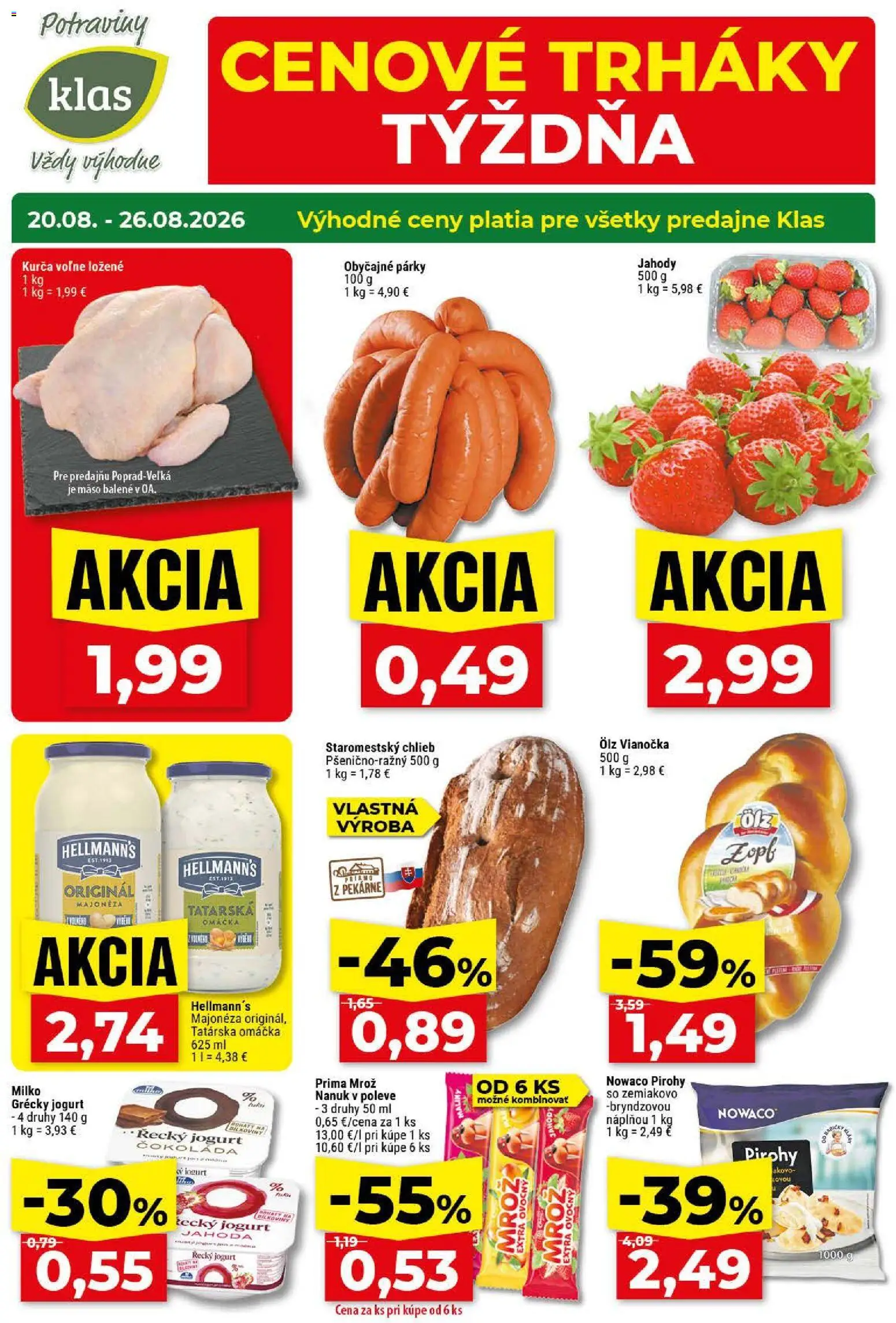 Náhľad Klas letáku platného od 20.08.2026