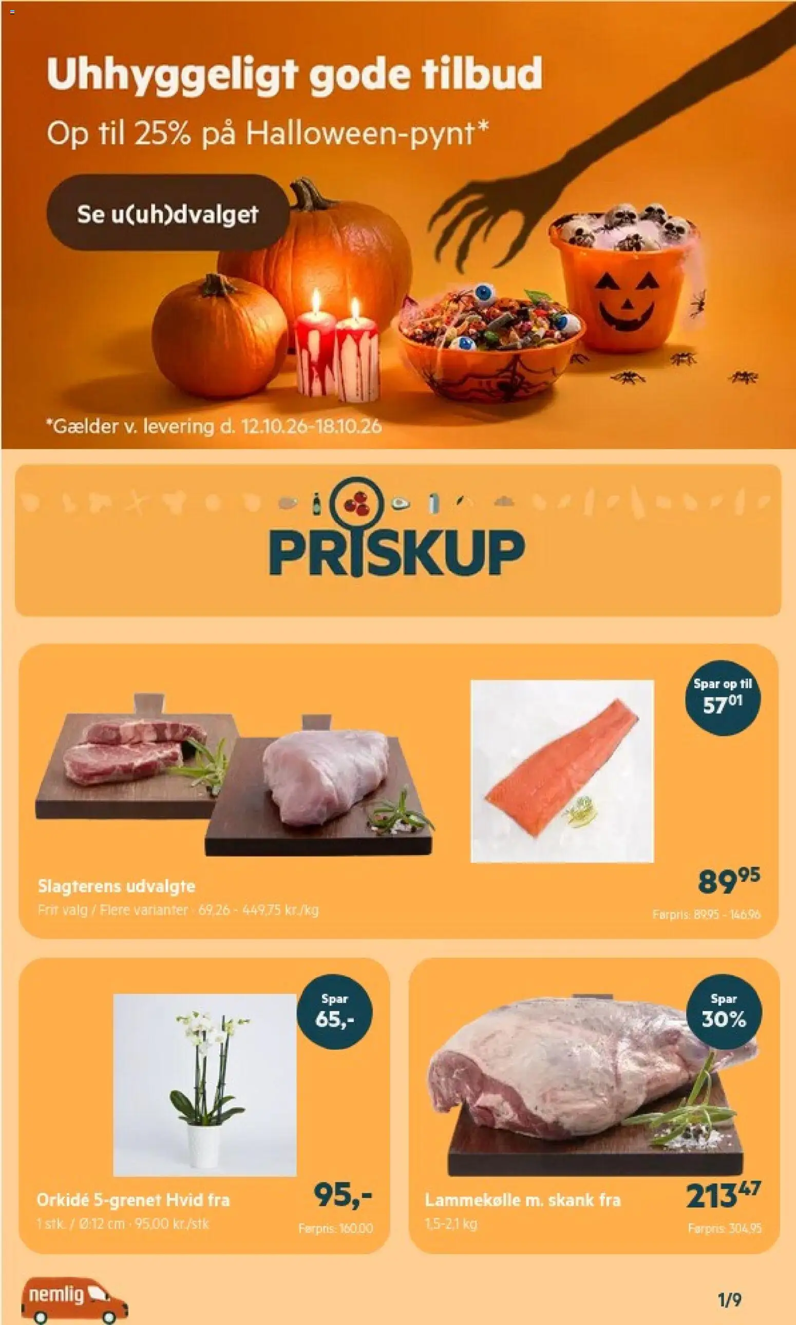 Eksempel på tilbudsavis Nemlig -Tilbudsavis Uge 42 fra butik Nemlig gyldig fra 12/10/2026 - Lammekølle, Skank