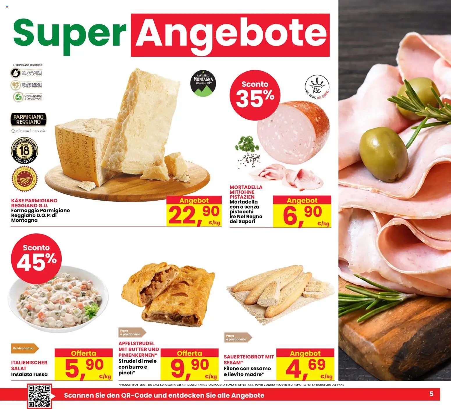 Anteprima dell'opuscolo Despar volantino Appiano dal negozio Despar valido da 29/10/2026 - Pane, Insalata russa, Mortadella, Parmigiano reggiano, Pistacchi, Burro, Parmigiano, Mele