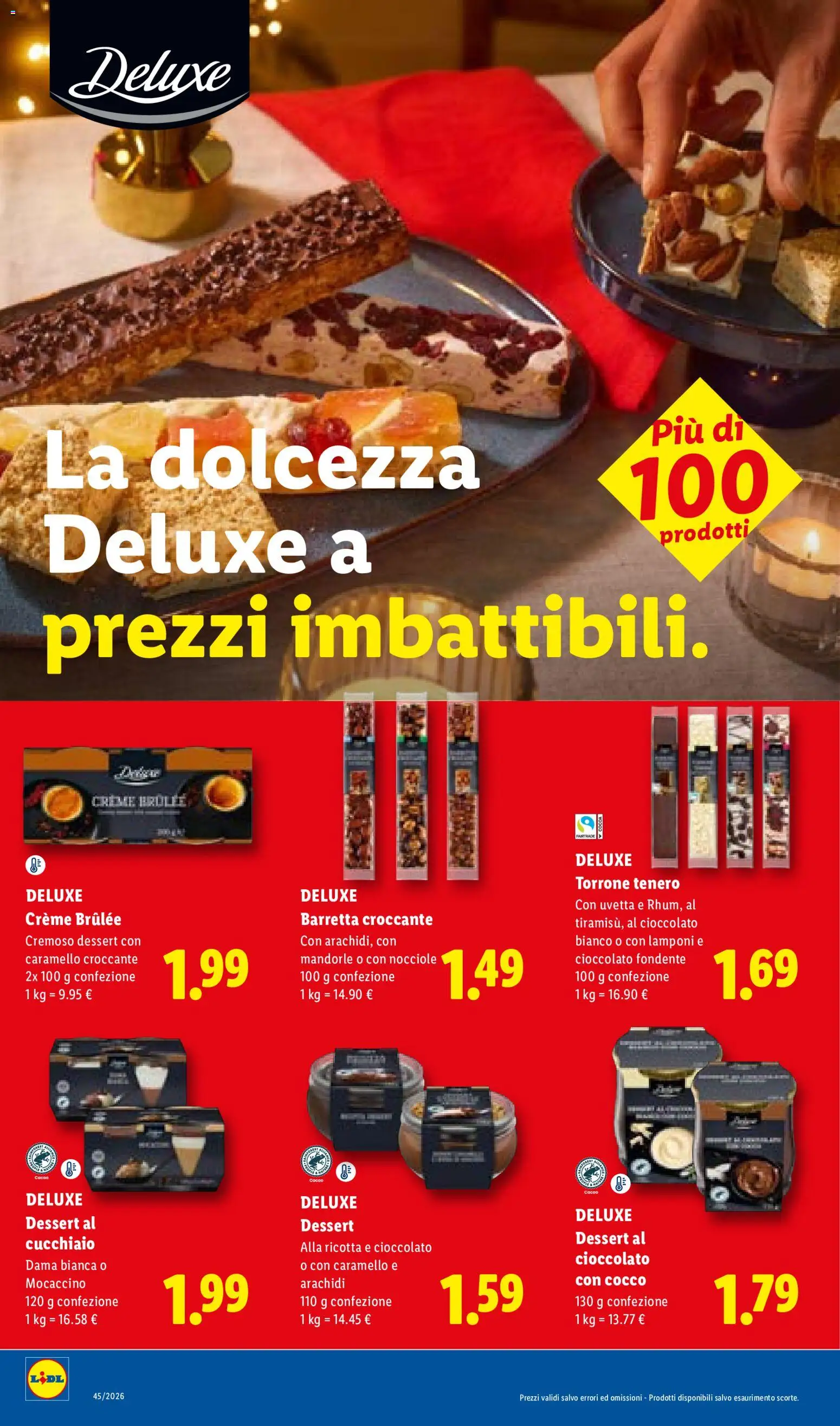 Anteprima dell'opuscolo Lidl volantino Sicilia dal negozio Lidl valido da 02/11/2026 - Lamponi, Ricotta, Mandorle, Nocciole, Cocco, Cacao, Cioccolato bianco, Dolcezza