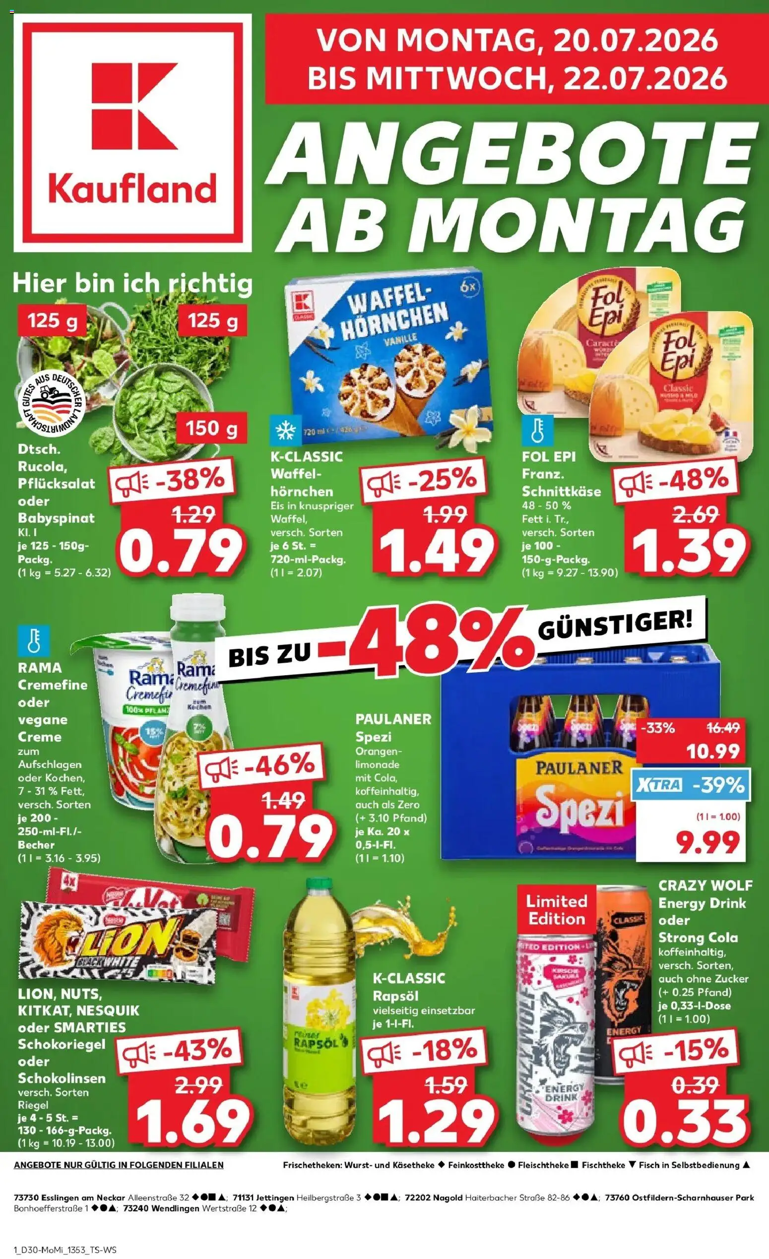 Vorschau von dem Prospekt des Geschäftes Kaufland, gültig ab dem 20.07.2026