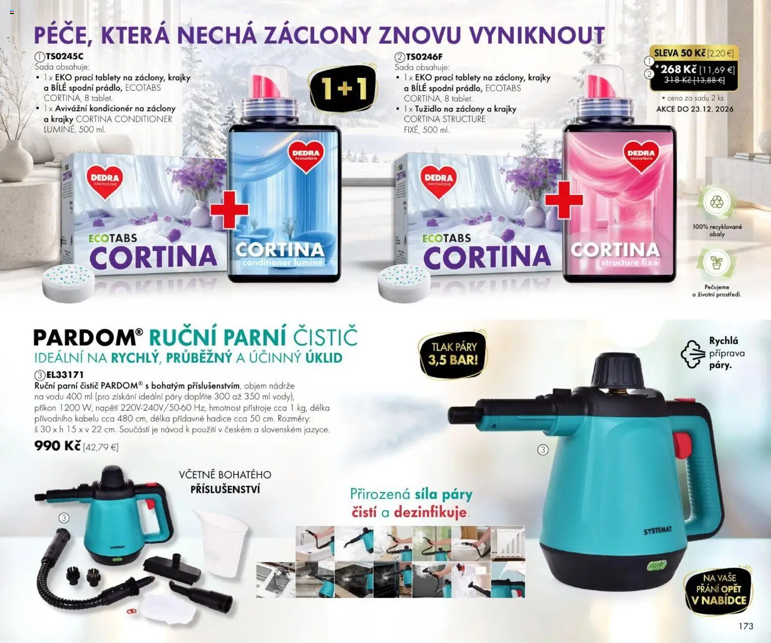 Náhľad Dedra letáku platného od 23.10.2026 - Záclony, Kondicionér