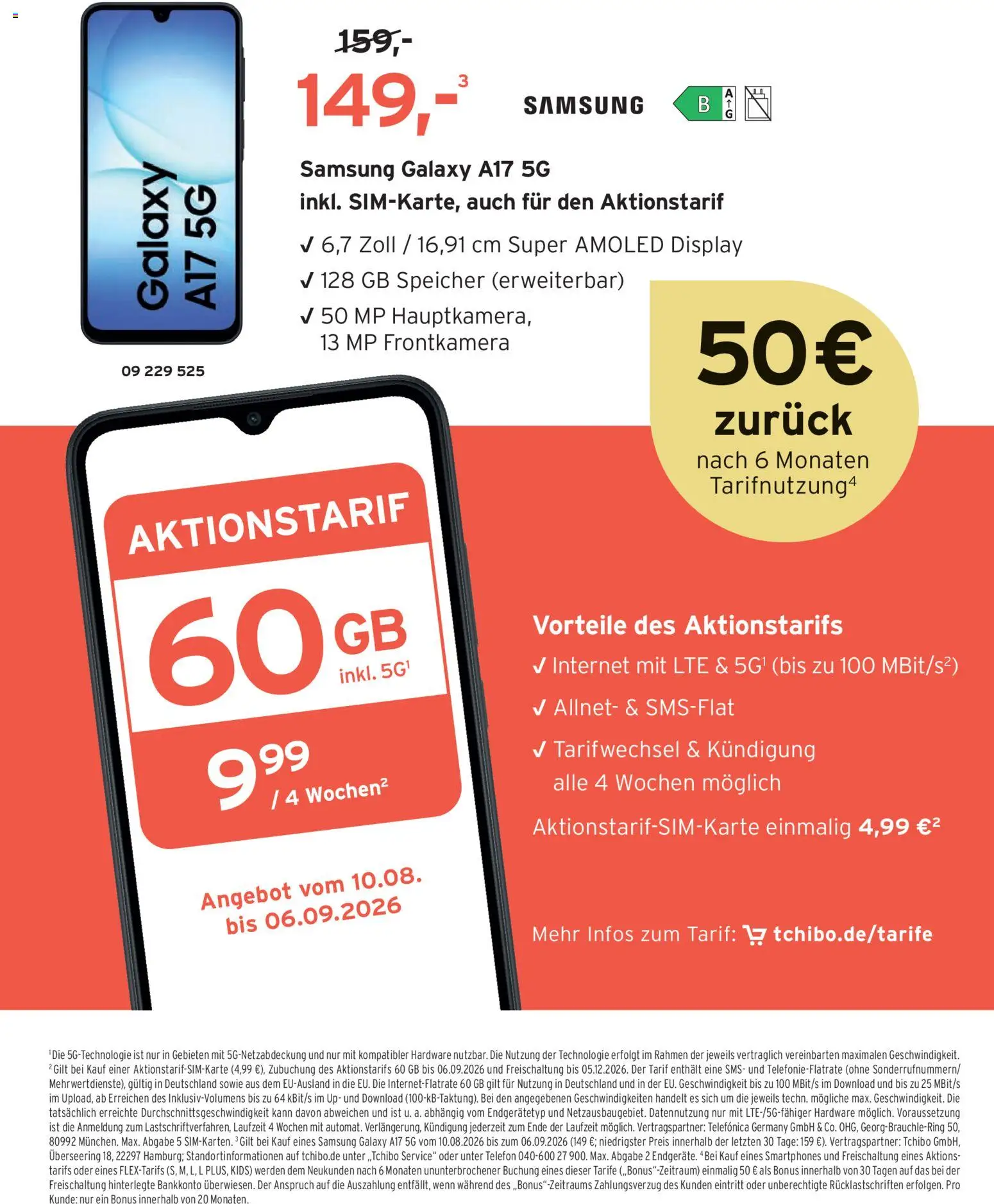 Vorschau von dem Prospekt des Geschäftes Tchibo, gültig ab dem 01.09.2026 - Samsung, Telefon, Smartphones