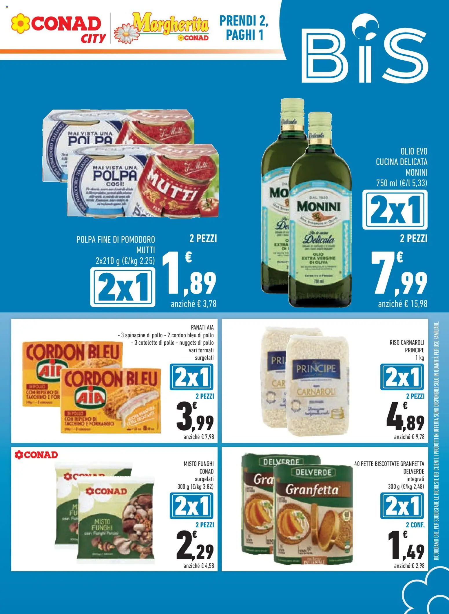 Anteprima dell'opuscolo Conad volantino Margherita Lombardia dal negozio Conad valido da 07/10/2026 - Pollo, Funghi, Olio, Riso, Nuggets, Olive, Mutti, Fette biscottate