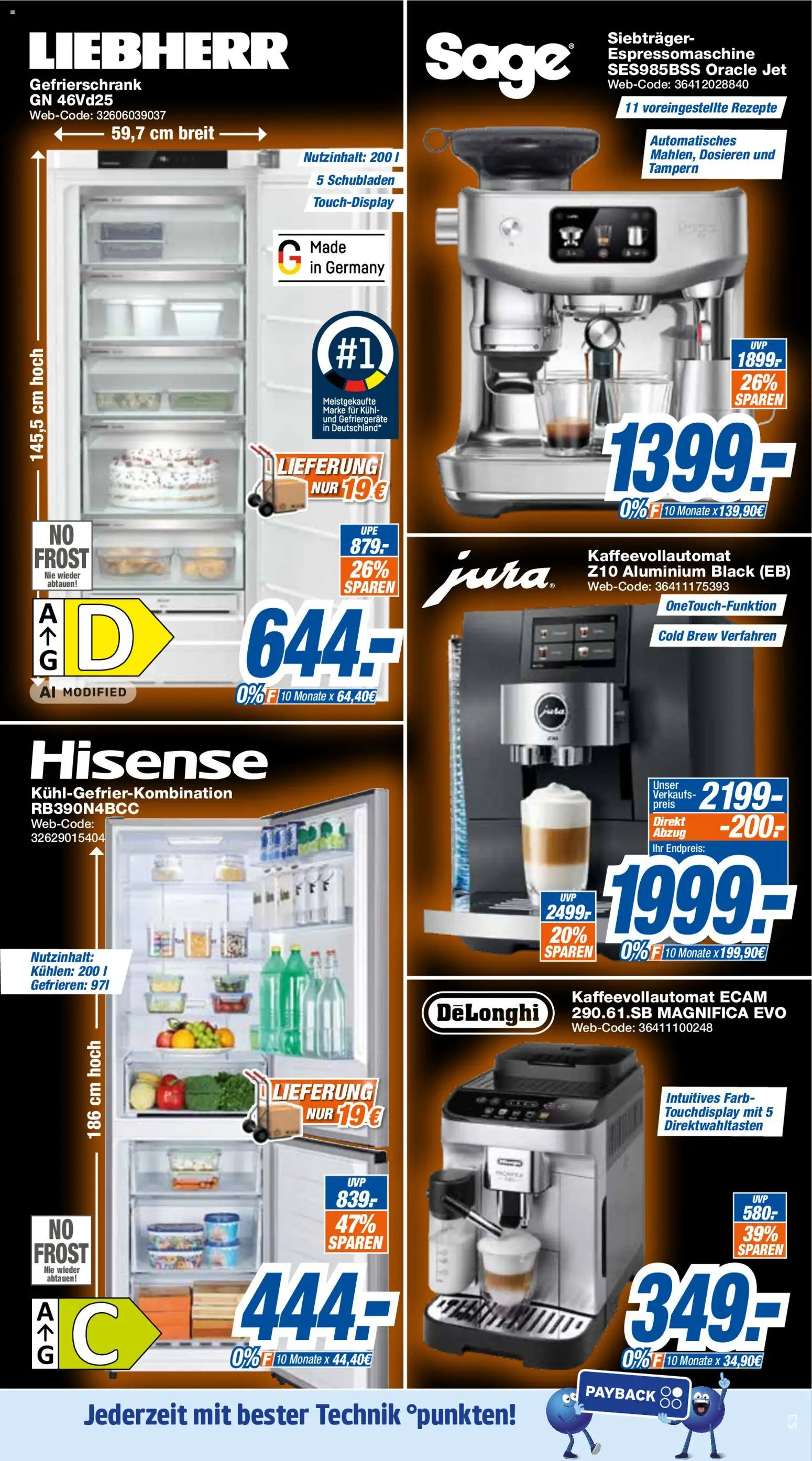 Vorschau von dem Prospekt des Geschäftes Expert, gültig ab dem 02.11.2026 - Kaffeevollautomat, Gefrierschrank, Kühlgefrierkombination, Liebherr, Hisense