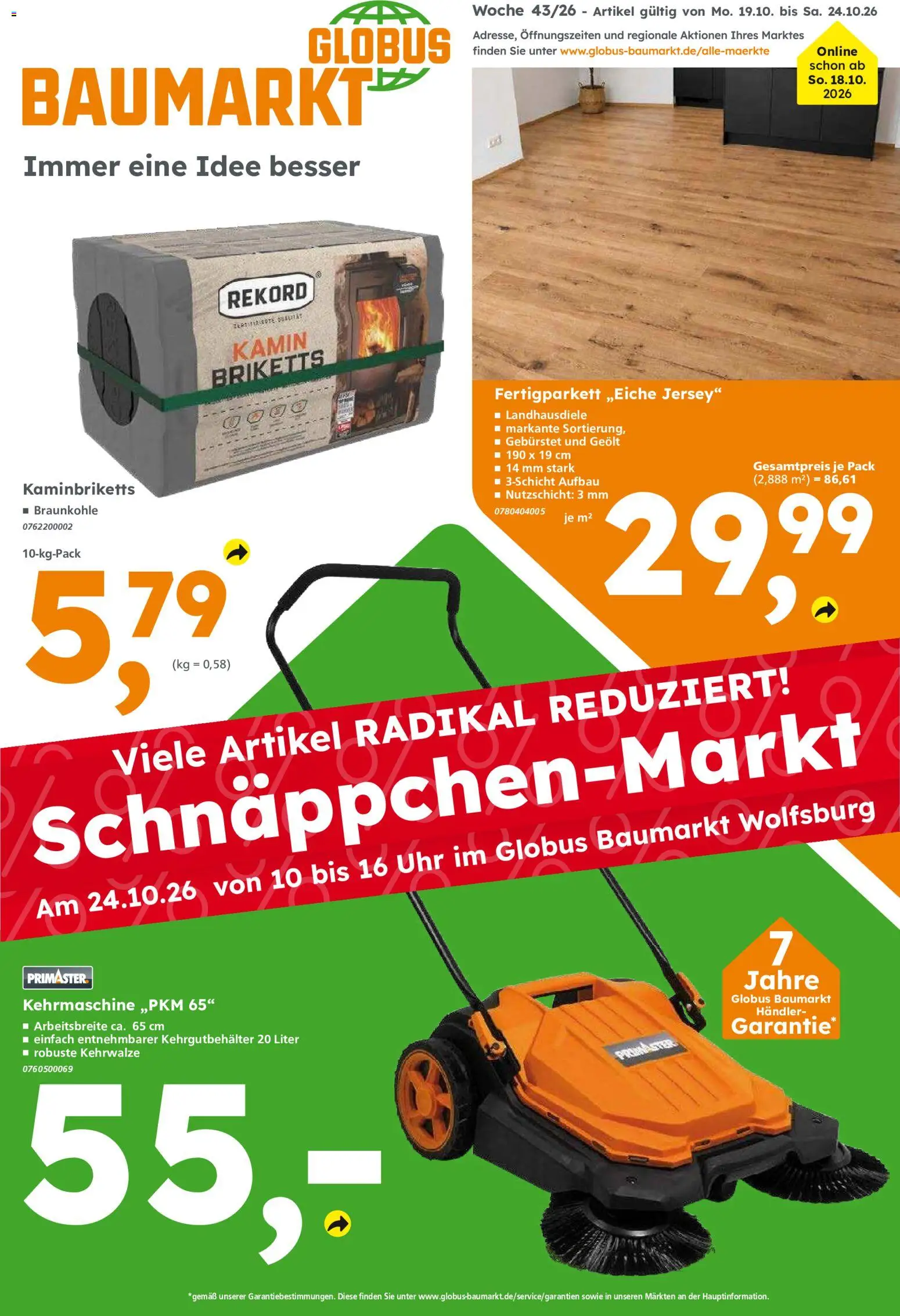 Vorschau von dem Prospekt des Geschäftes Globus Baumarkt, gültig ab dem 19.10.2026 - Uhr, Kamin