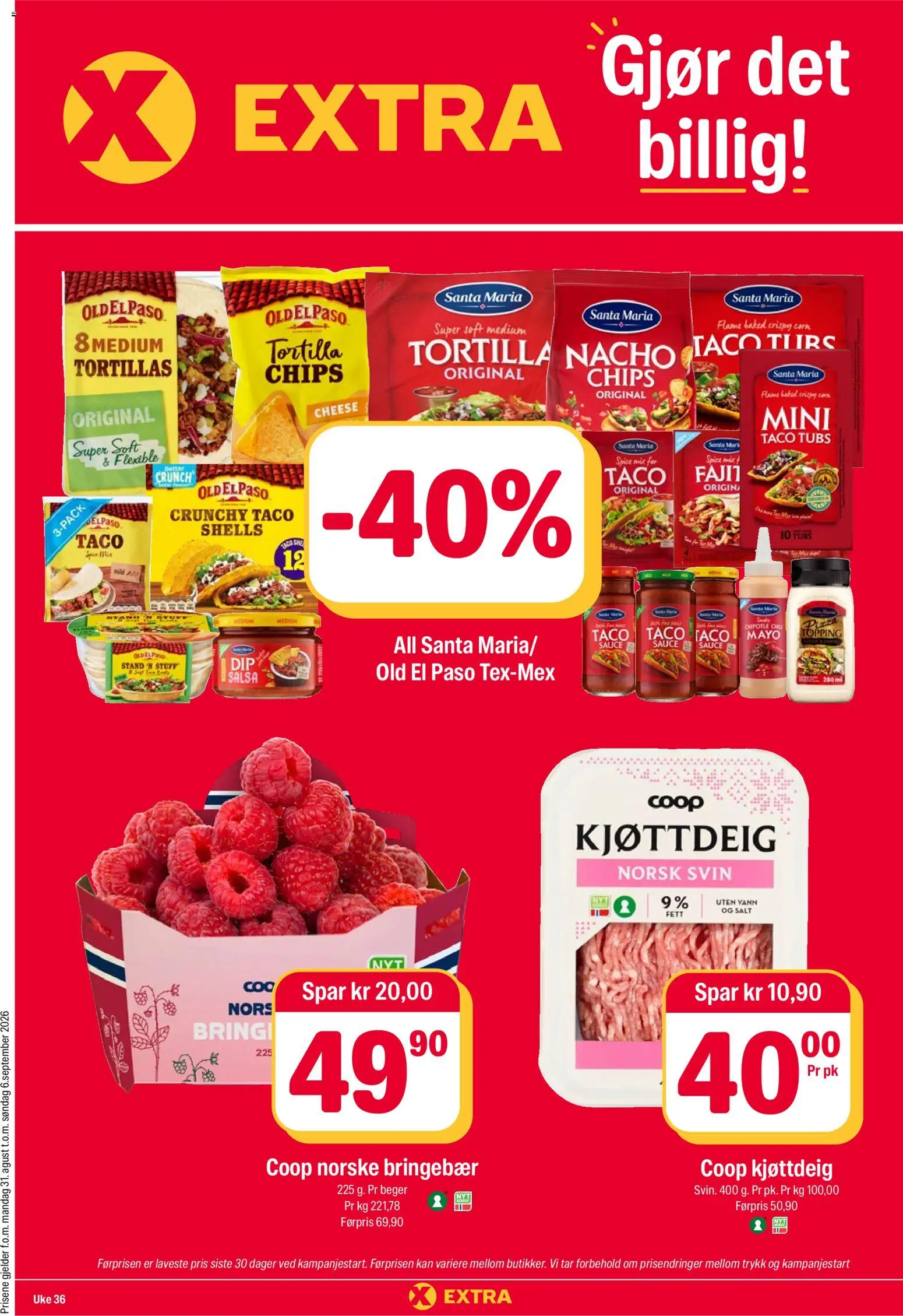 Forhåndsvis Coop Extra kundeavis fra butikk Coop Extra gyldig fra 31/08/2026