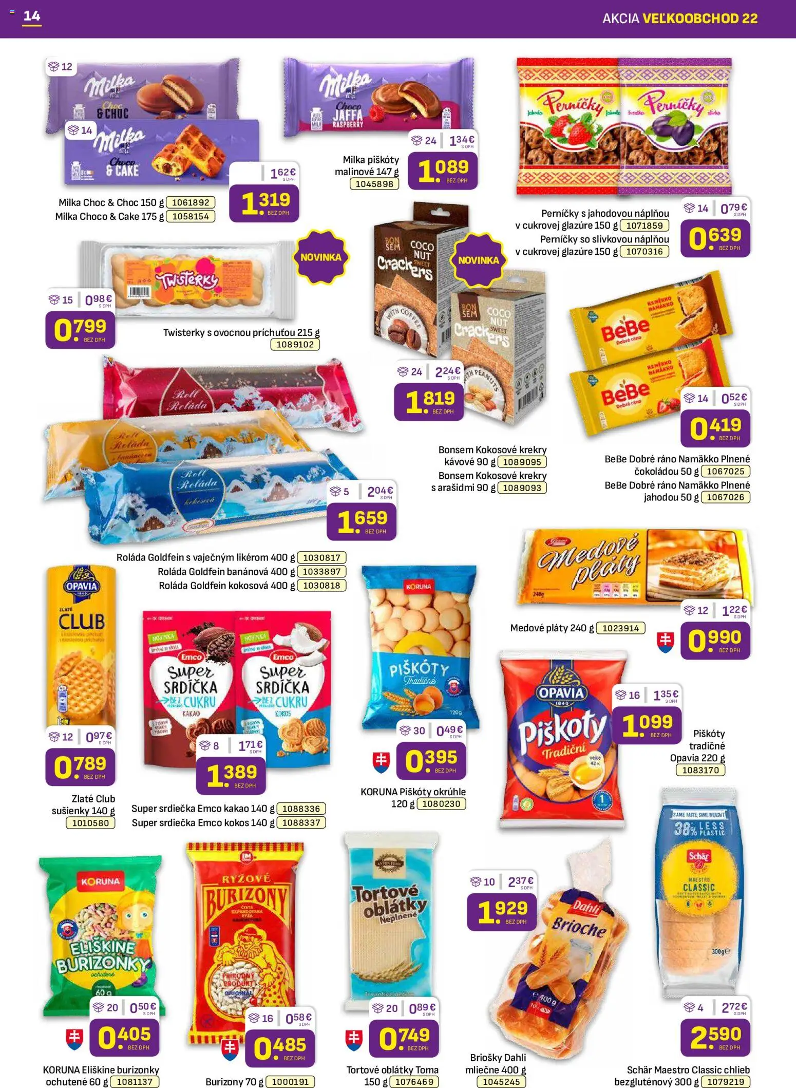 Náhľad Libex letáku platného od 02.11.2026 - Chlieb, Milka, Kokos, Kakao, Krekry, Sušienky, Piškóty, BeBe Dobré ráno