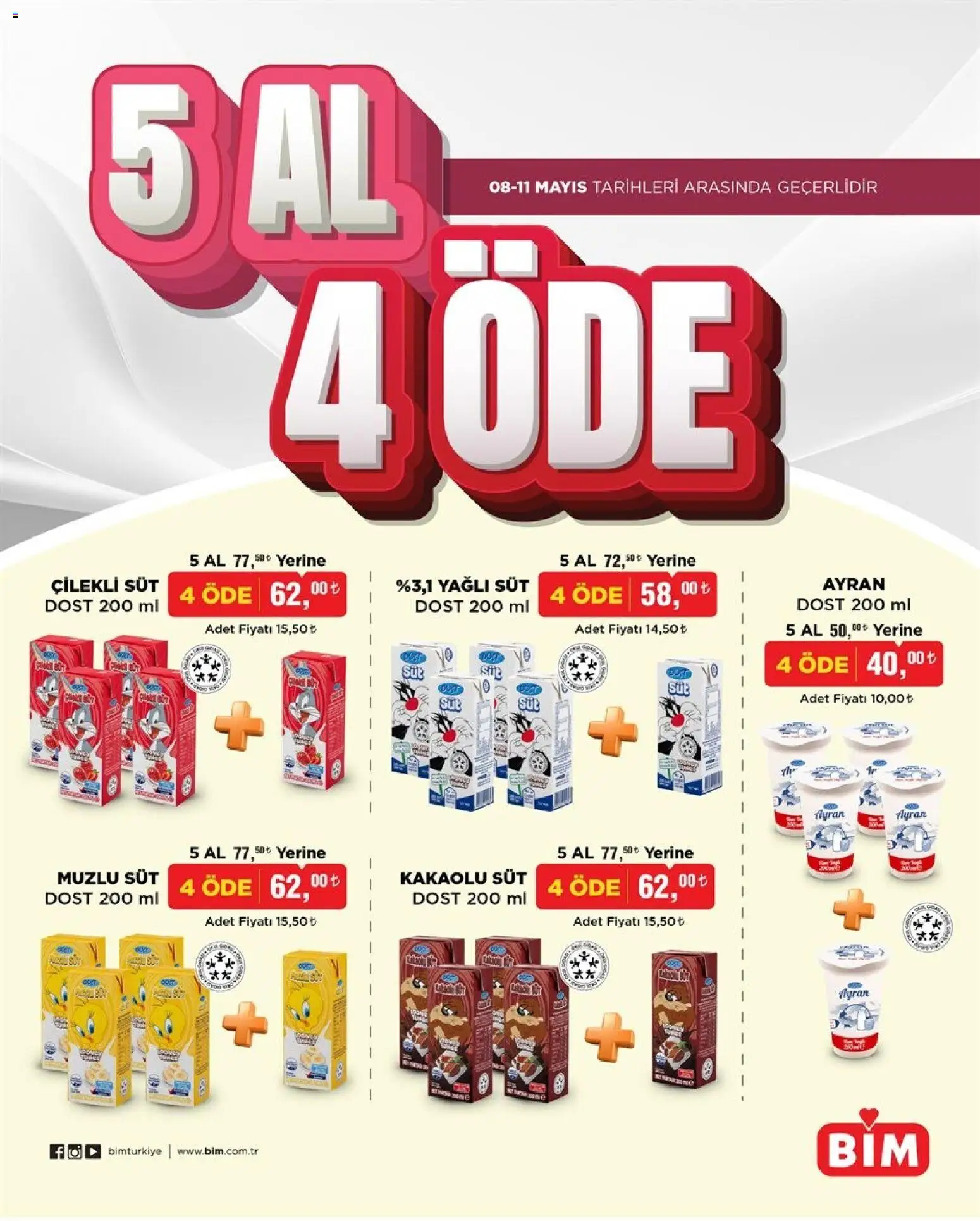 BİM BİM - 5 Al 4 Öde, İndirim 08.05.2026 - Broşürünün önizlemesi