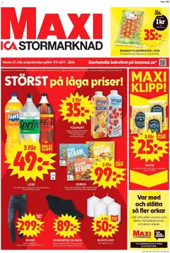 Förhandsgranska reklamblad ICA Maxi erbjudanden från butik ICA Maxi gäller från 07/09/2026