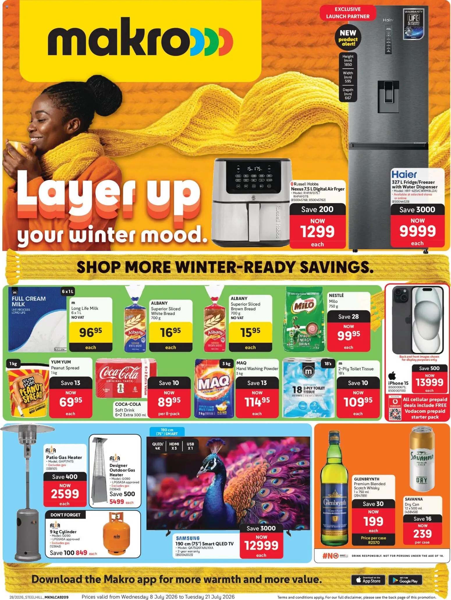 Preview of Makro flyer valid from 08/07/2026 - Air fryer, Water, TV, Toilet, Bread, Cream, Spread, Fryer