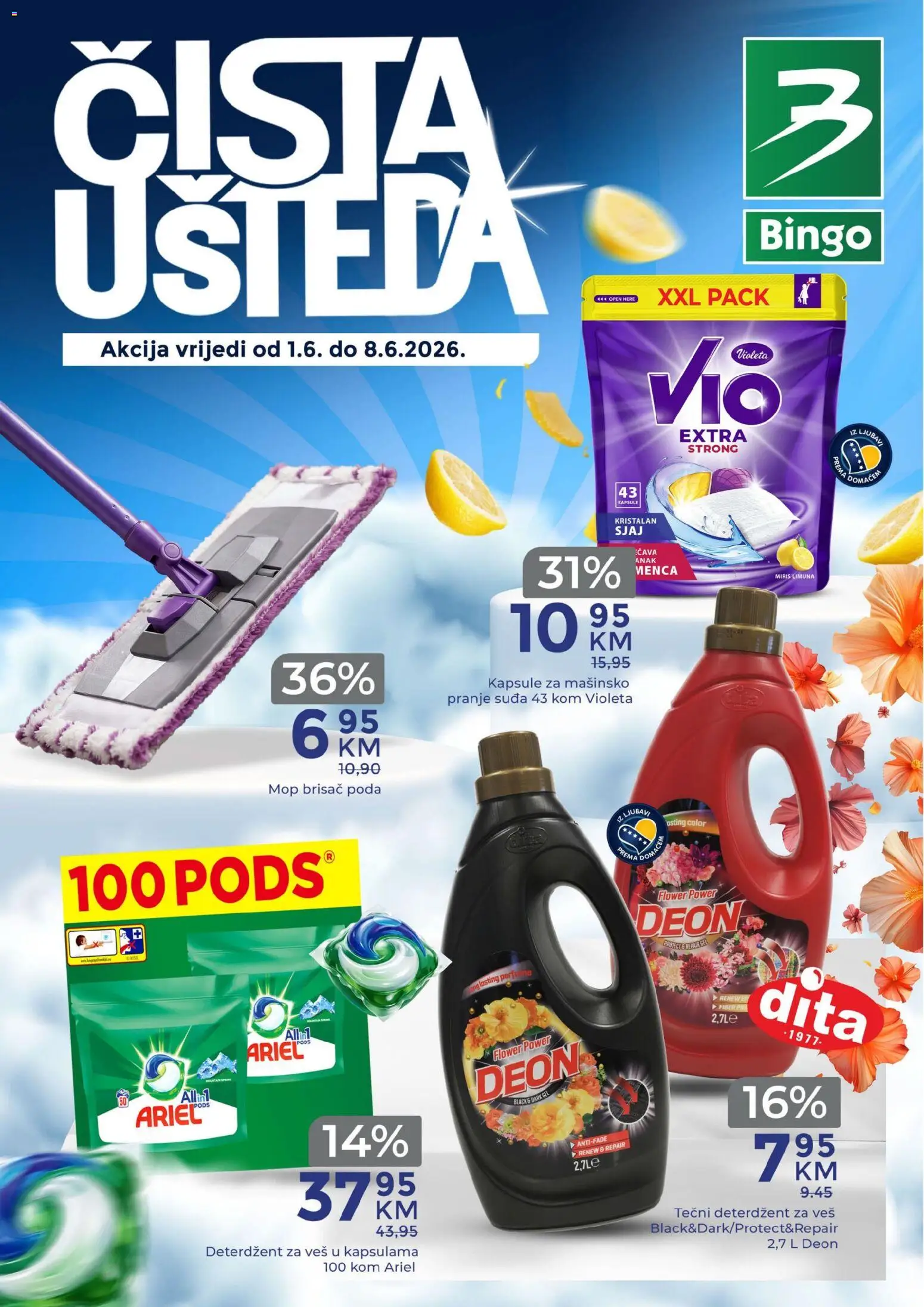 Pregled letka Bingo čista ušteda trgovine Bingo vrijedi od 01.06.2026