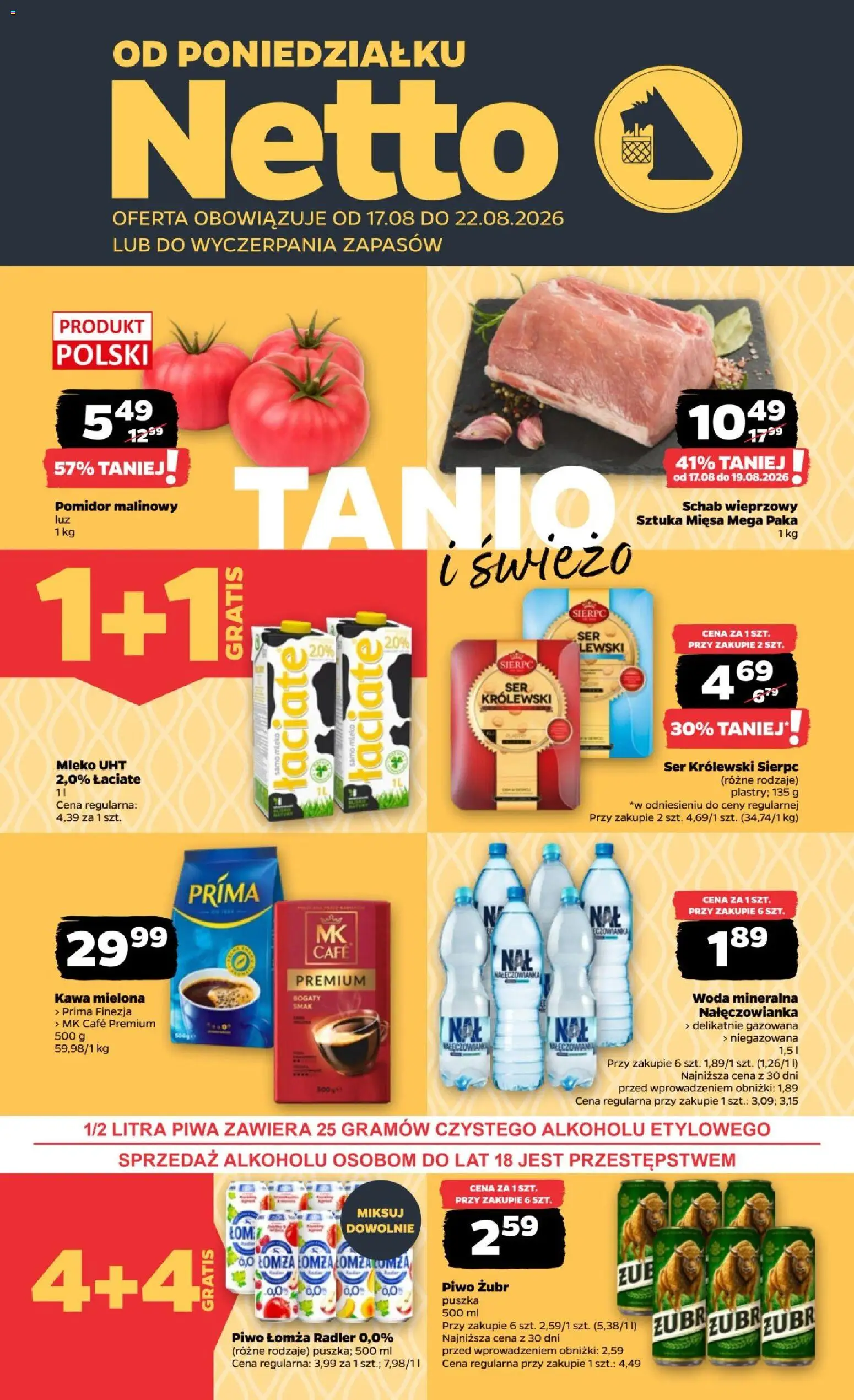 Pogląd gazetki "Netto gazetka od poniedziałku" ze sklepu Netto ważnej od 17.08.2026