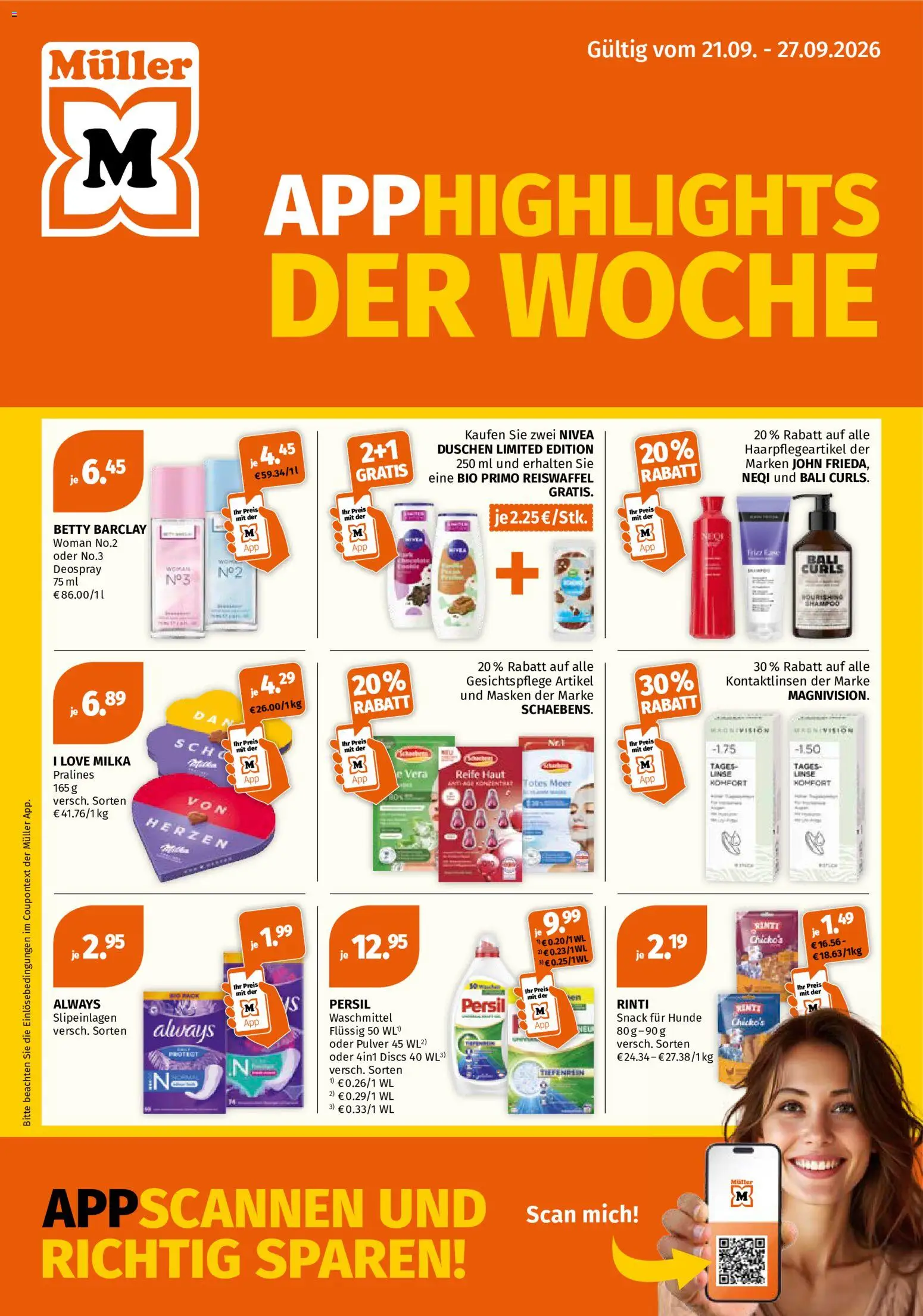 Vorschau von dem Prospekt des Geschäftes Müller, gültig ab dem 21.09.2026