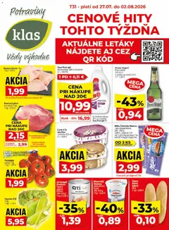 Náhľad Klas letáku platného od 27.07.2026