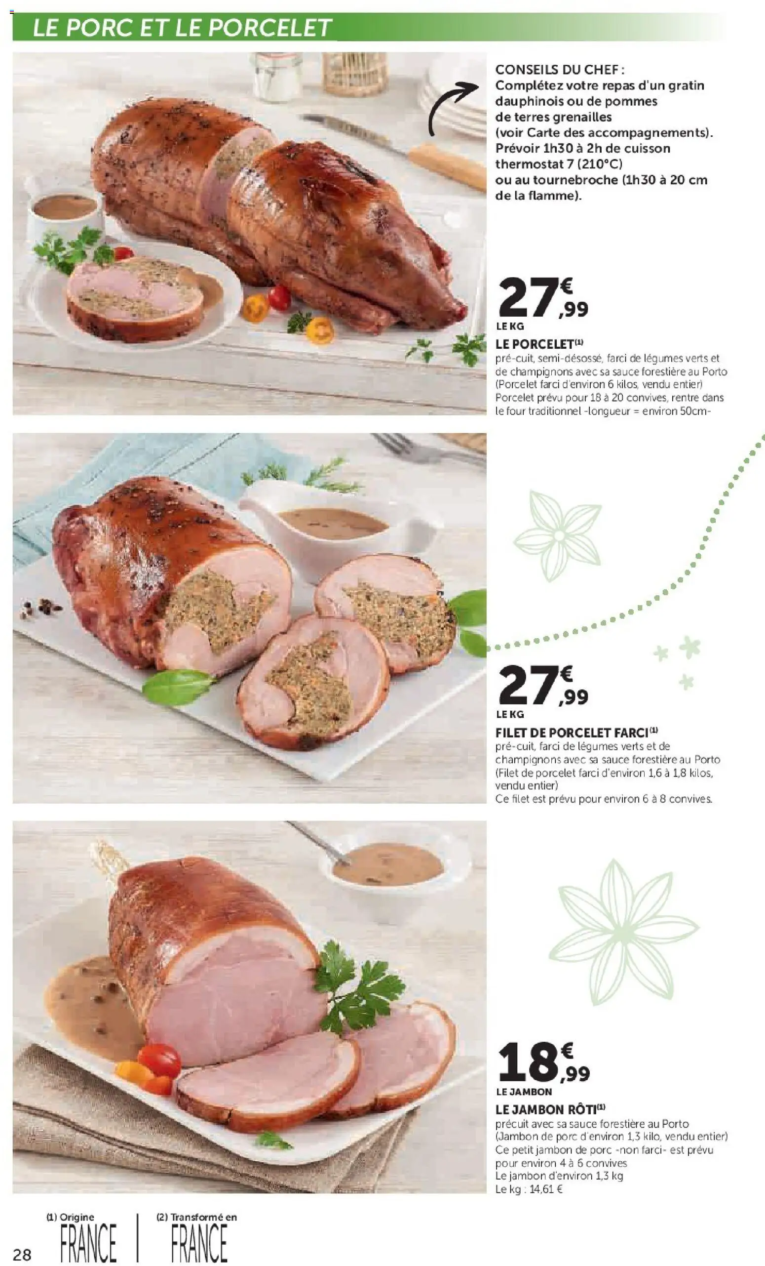 Prévisualisation de Super U - La carte Printemps Été du magasin Super U formulaire valide 03/03/2026 - Gratin dauphinois, Four, Jambon, Champignons, Porc, Pommes