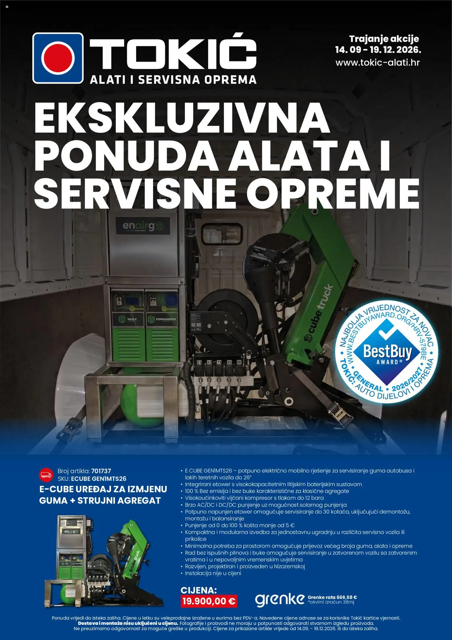 Pregled letka Tokić Ekskluzivna Ponuda trgovine Tokić vrijedi od 14.09.2026