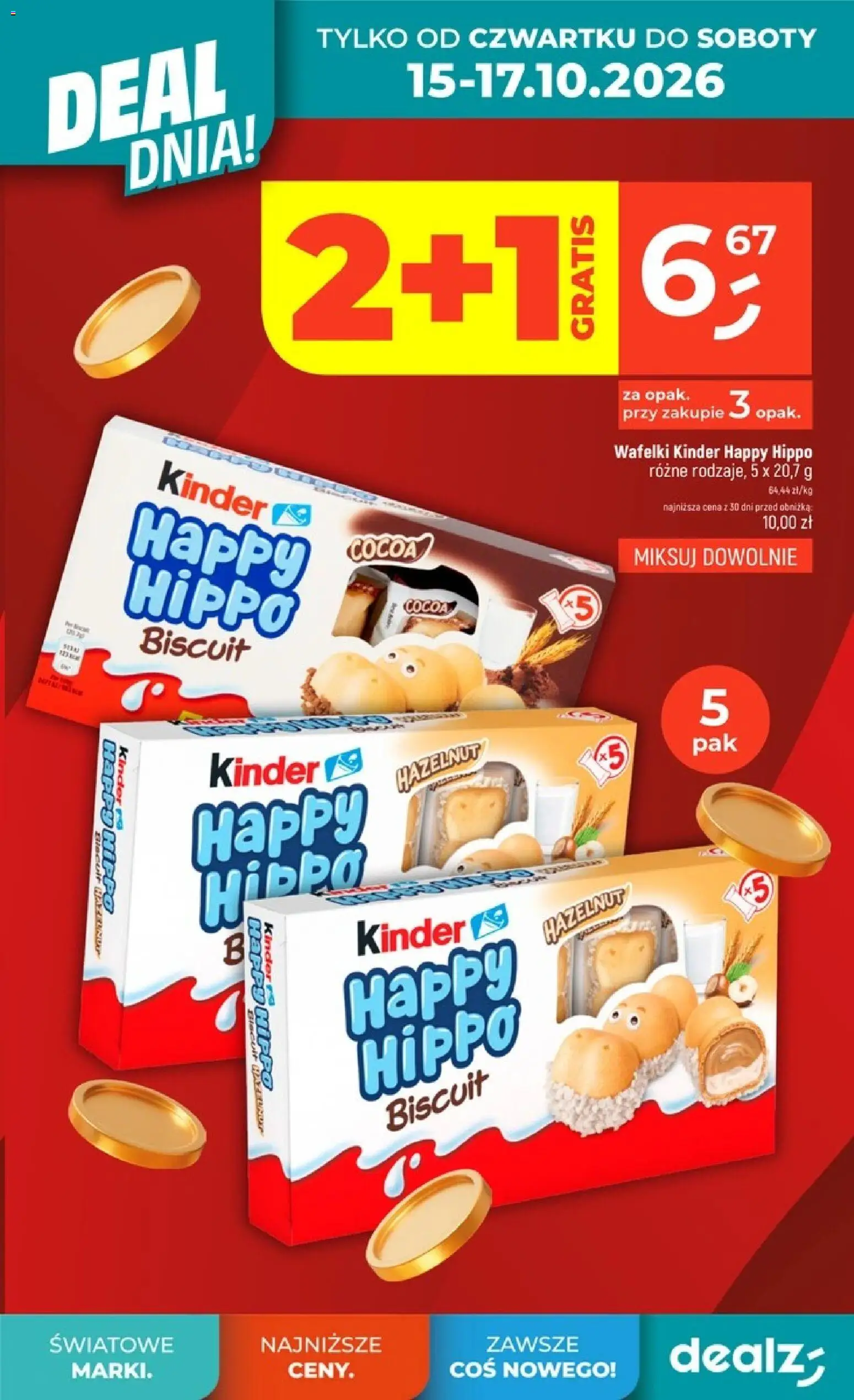 Pogląd gazetki "Dealz gazetka - Deal dnia" ze sklepu Dealz ważnej od 15.10.2026 - Wafelki